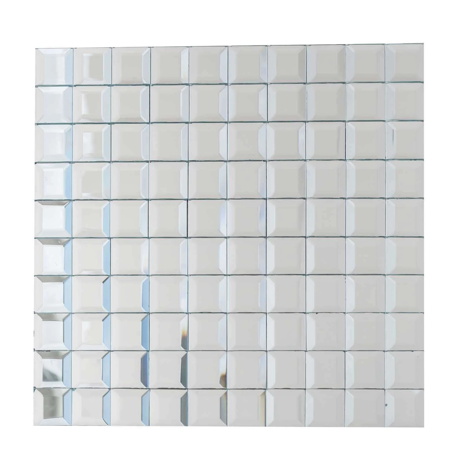 10 Pack 10 Sq ft Silver Peel and Stick Backsplash Mirror Wall Tiles - Image 8