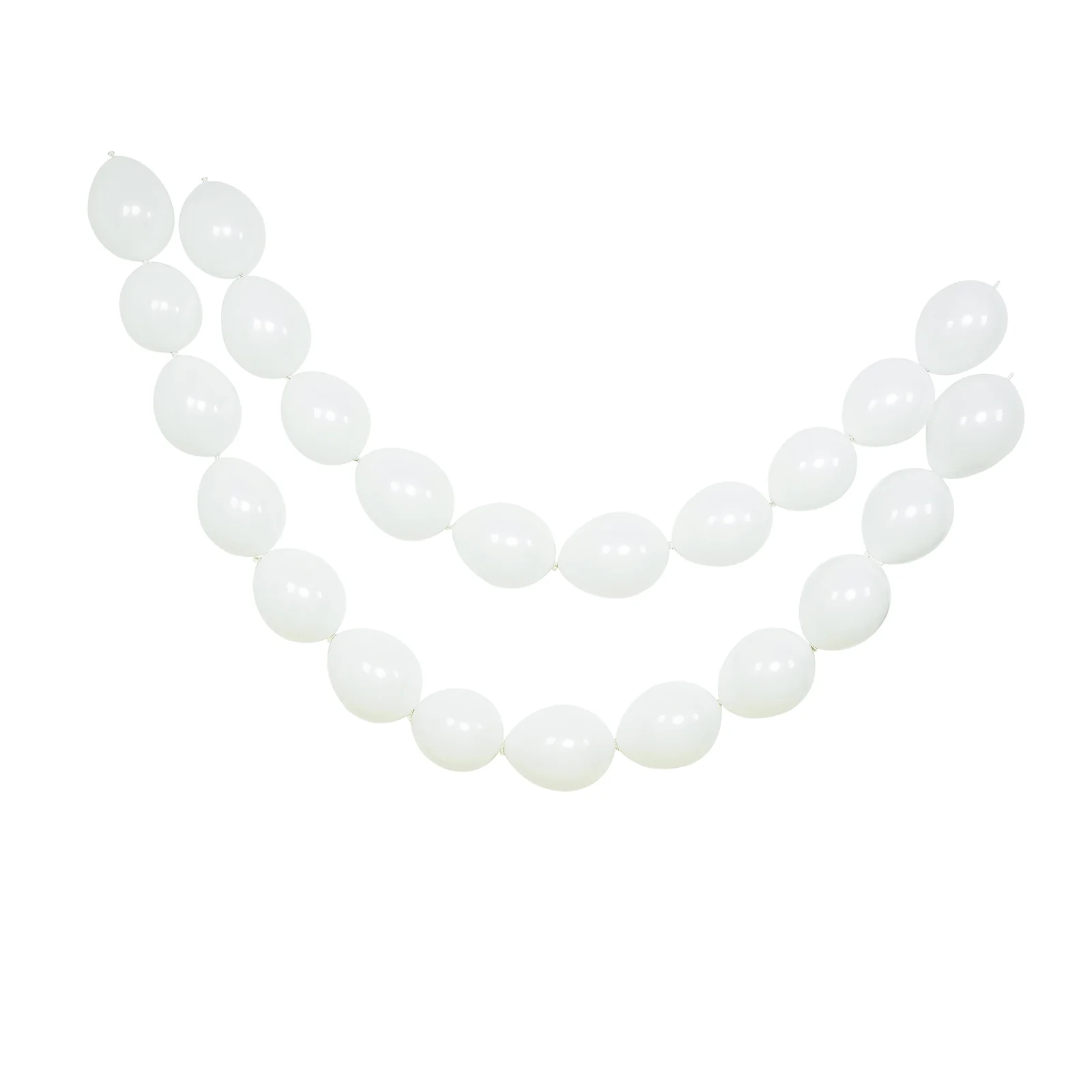 100 Pcs Biodegradable Link Balloons 10" Matte Pastel White, Latex Quick Linking Balloons for Balloon Chains, Garland, Arch, Backdrop & Wall Decor - Image 2