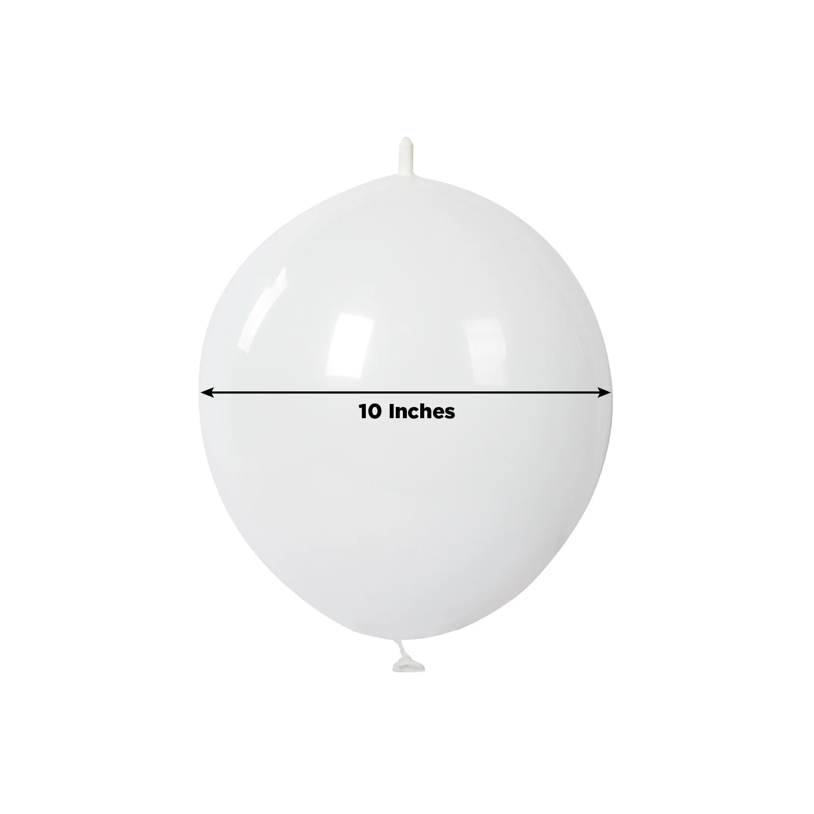 100 Pcs Biodegradable Link Balloons 10" Matte Pastel White, Latex Quick Linking Balloons for Balloon Chains, Garland, Arch, Backdrop & Wall Decor - Image 3