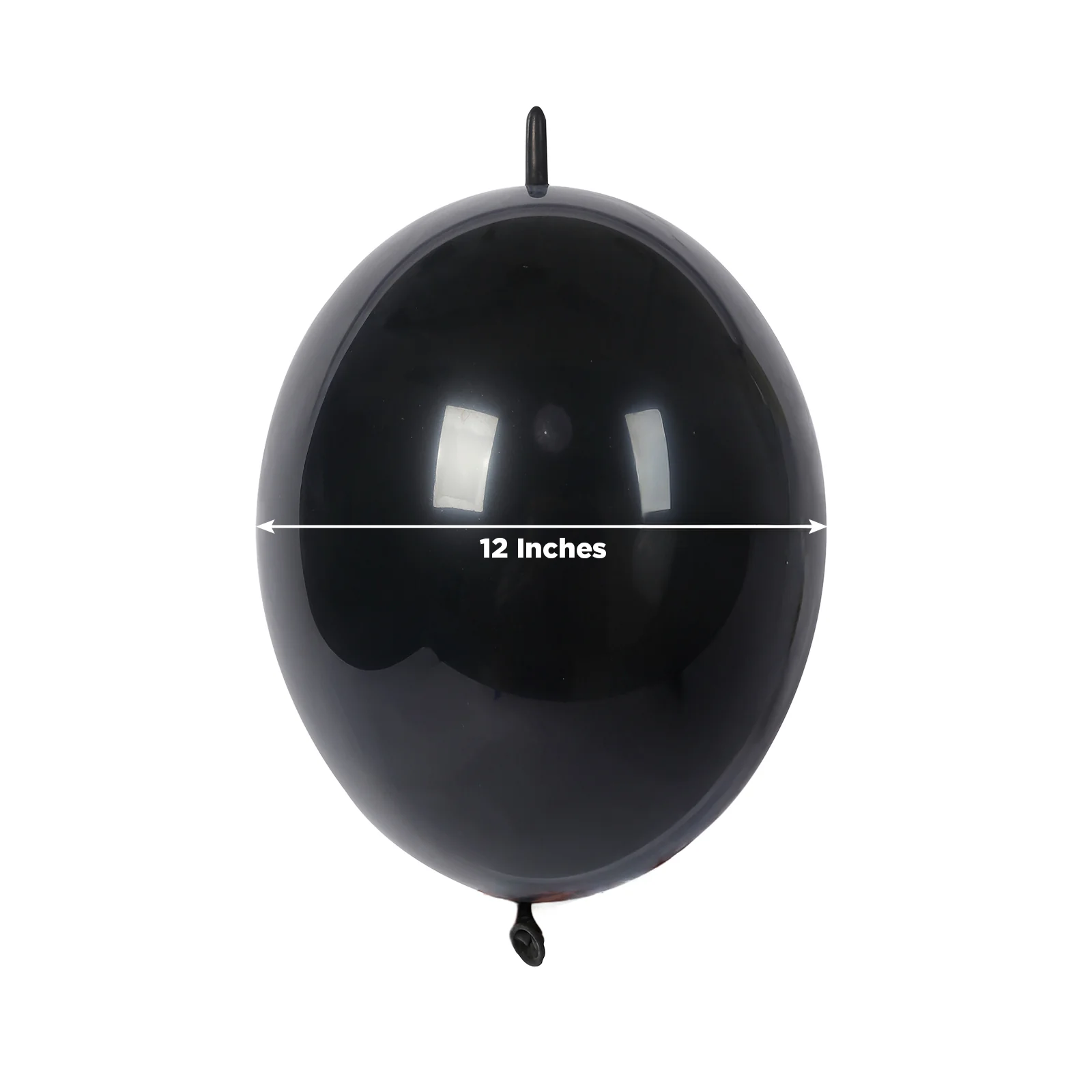 100 Pcs Biodegradable Link Balloons 12" Matte Pastel Black, Latex Quick Linking Balloons for Balloon Chains, Garland, Arch, Backdrop & Wall Decor - Image 3