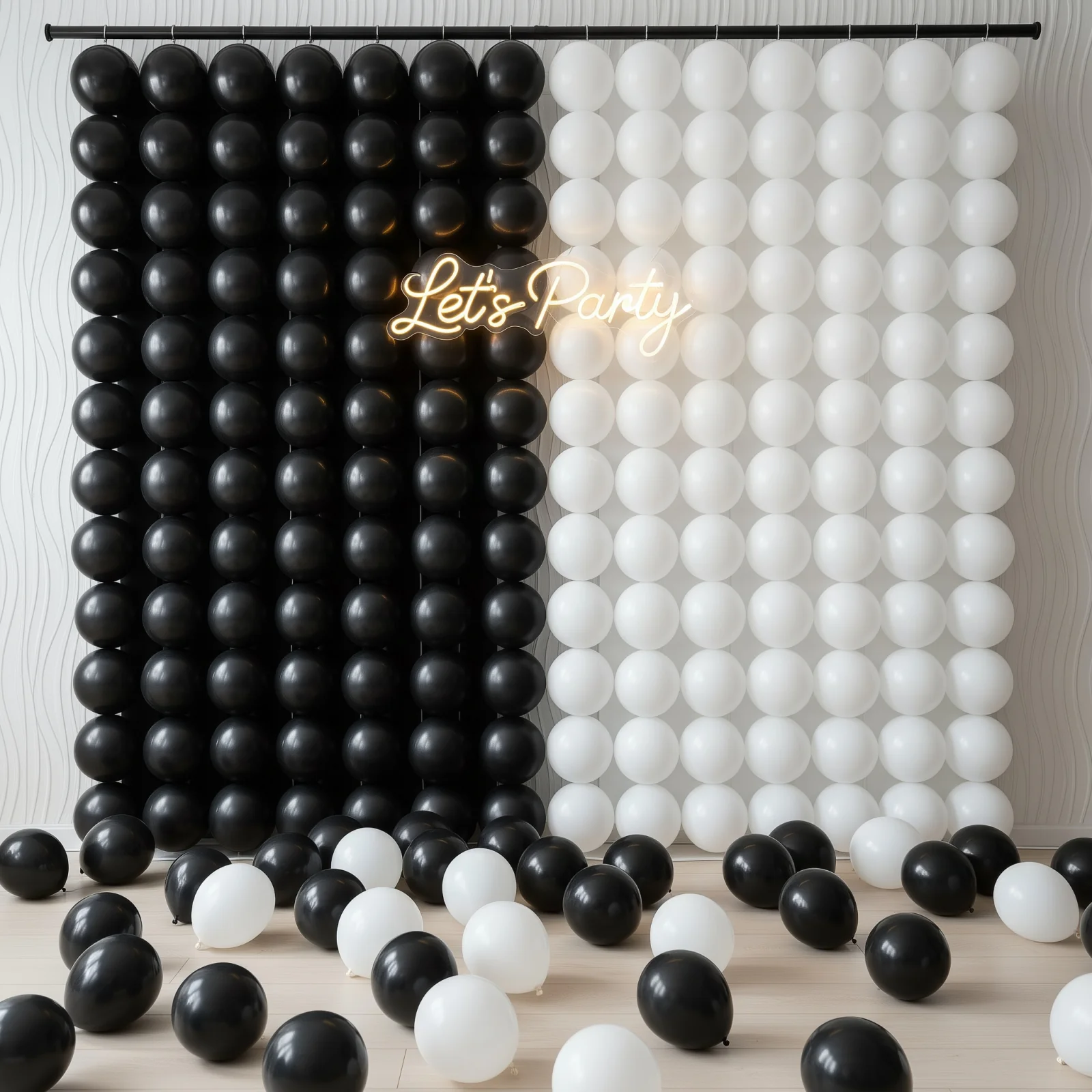 100 Pcs Biodegradable Link Balloons 12" Matte Pastel Black, Latex Quick Linking Balloons for Balloon Chains, Garland, Arch, Backdrop & Wall Decor - Image 8