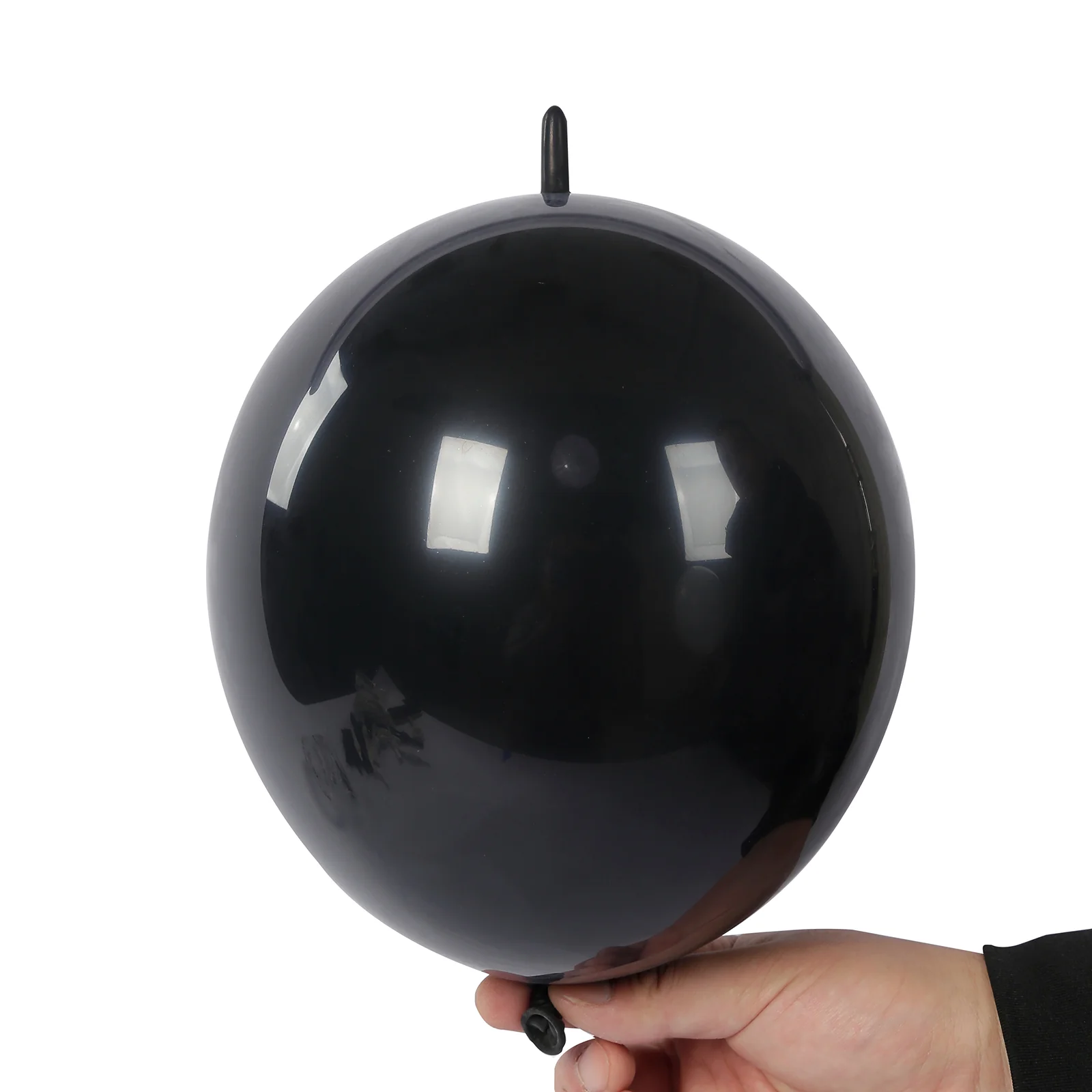 100 Pcs Biodegradable Link Balloons 12" Matte Pastel Black, Latex Quick Linking Balloons for Balloon Chains, Garland, Arch, Backdrop & Wall Decor - Image 9