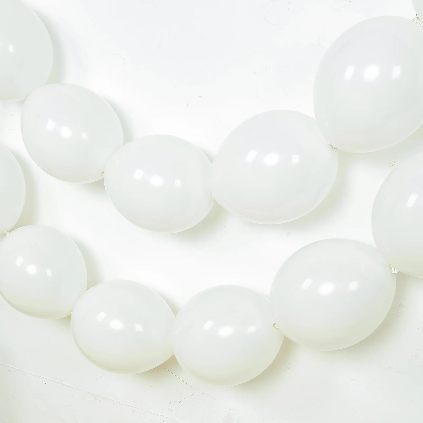 100 Pcs Biodegradable Link Balloons 12" Matte Pastel White, Latex Quick Linking Balloons for Balloon Chains, Garland, Arch, Backdrop & Wall Decor - Image 11