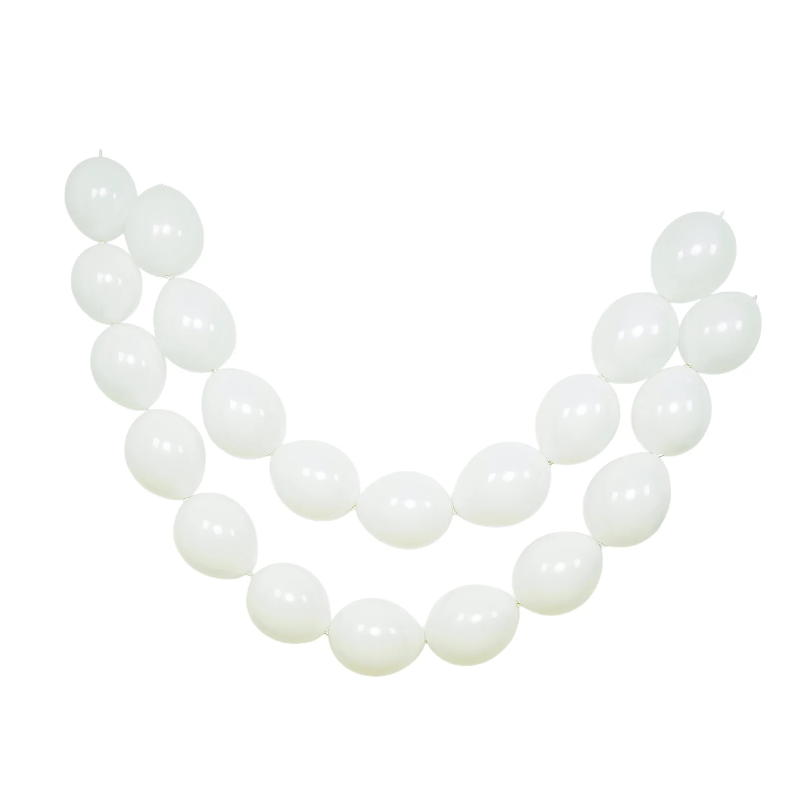 100 Pcs Biodegradable Link Balloons 12" Matte Pastel White, Latex Quick Linking Balloons for Balloon Chains, Garland, Arch, Backdrop & Wall Decor - Image 2