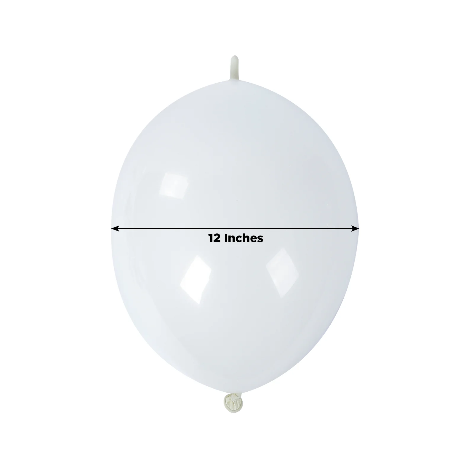100 Pcs Biodegradable Link Balloons 12" Matte Pastel White, Latex Quick Linking Balloons for Balloon Chains, Garland, Arch, Backdrop & Wall Decor - Image 3