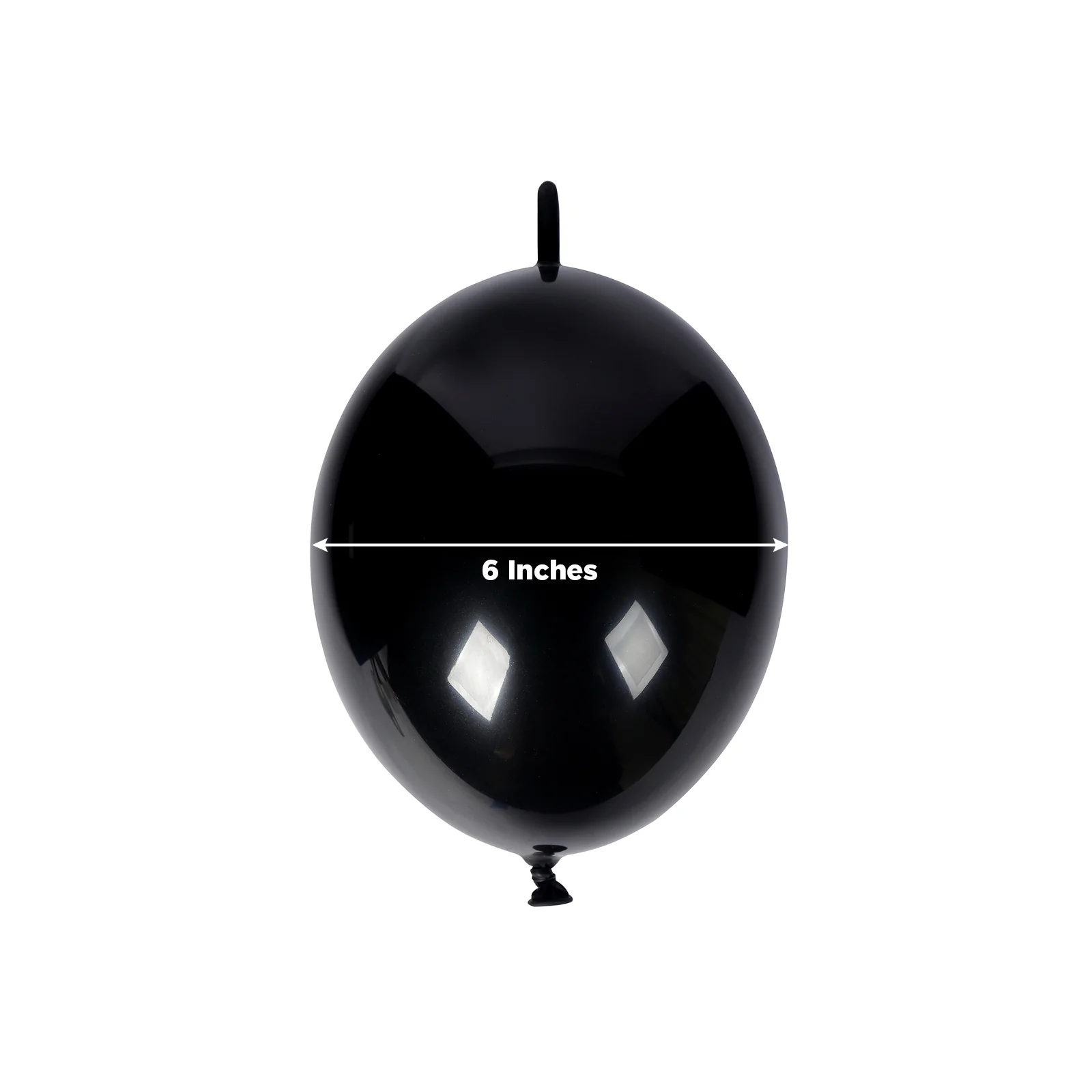 100 Pcs Biodegradable Link Balloons 6" Matte Pastel Black, Latex Quick Linking Balloons for Balloon Chains, Garland, Arch, Backdrop & Wall Decor - Image 3
