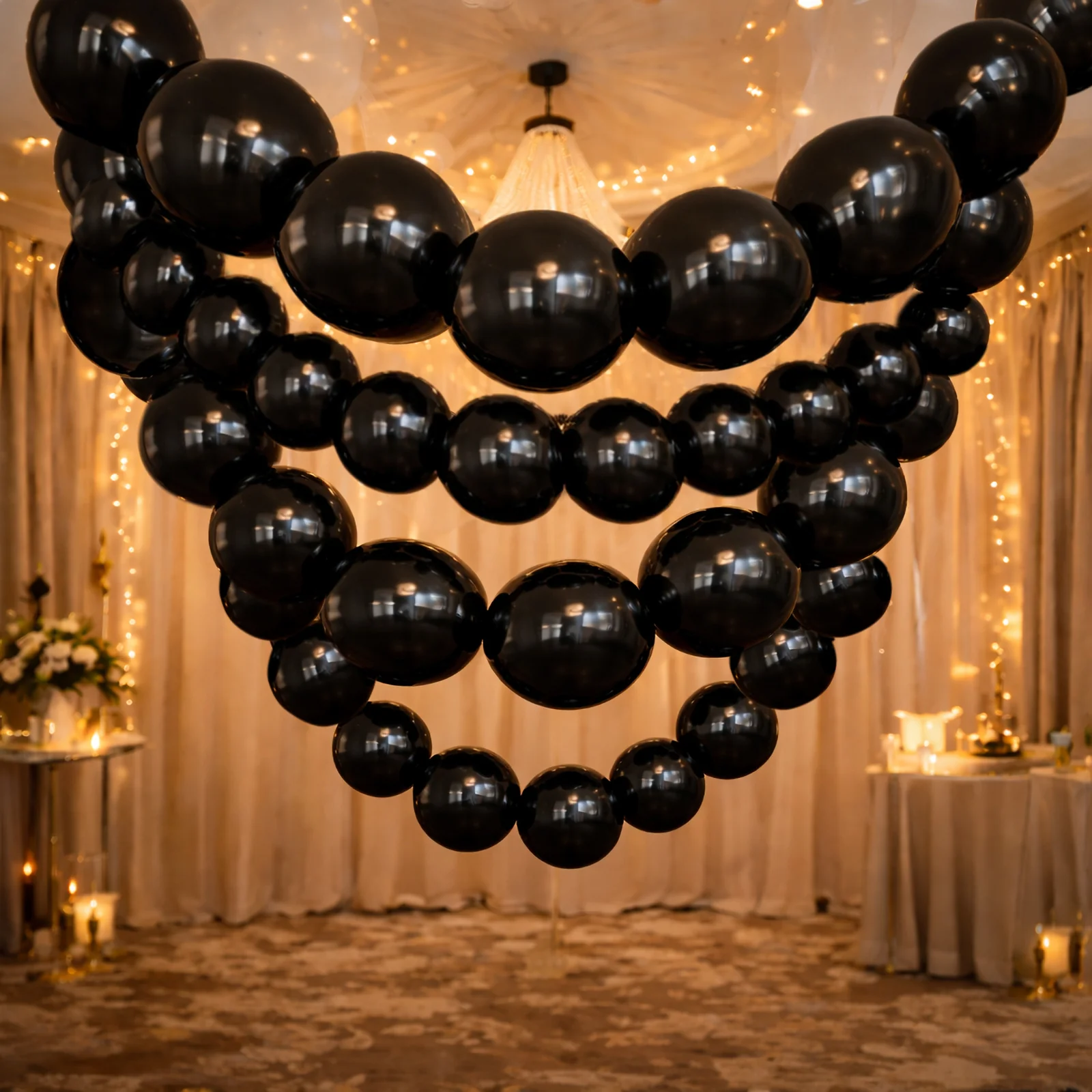 100 Pcs Biodegradable Link Balloons 10" Matte Pastel Black, Latex Quick Linking Balloons for Balloon Chains, Garland, Arch, Backdrop & Wall Decor - Image 7