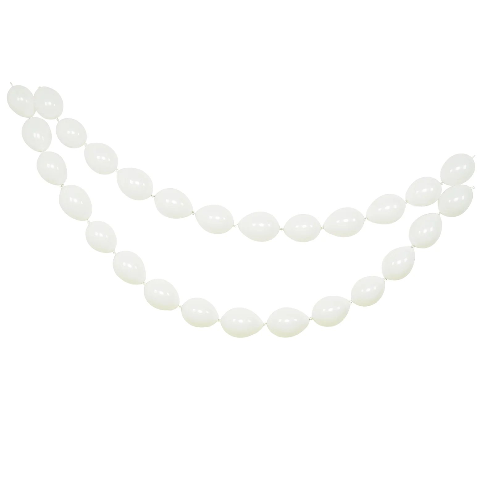 100 Pcs Biodegradable Link Balloons 6" Matte Pastel White, Latex Quick Linking Balloons for Balloon Chains, Garland, Arch, Backdrop & Wall Decor - Image 2