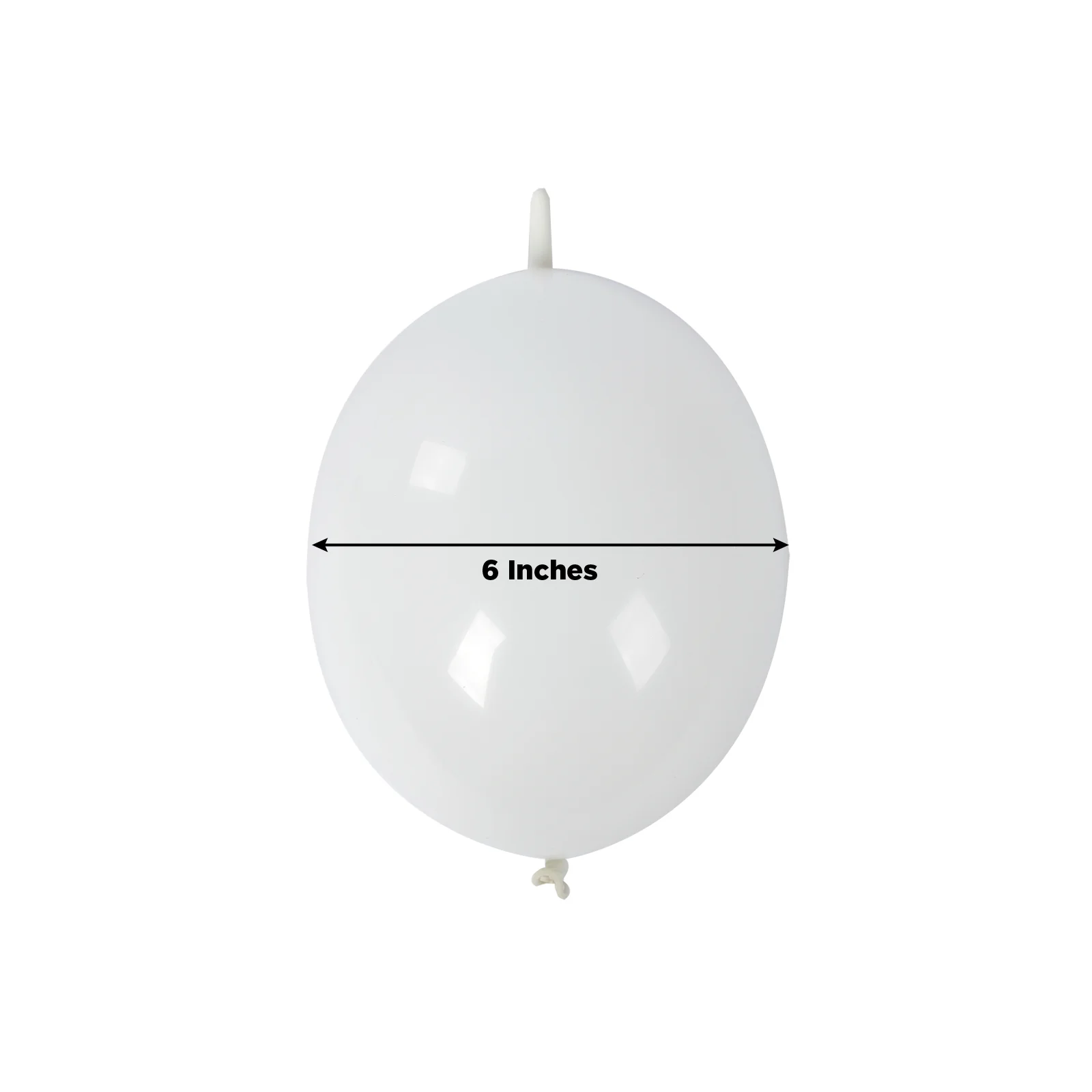 100 Pcs Biodegradable Link Balloons 6" Matte Pastel White, Latex Quick Linking Balloons for Balloon Chains, Garland, Arch, Backdrop & Wall Decor - Image 3