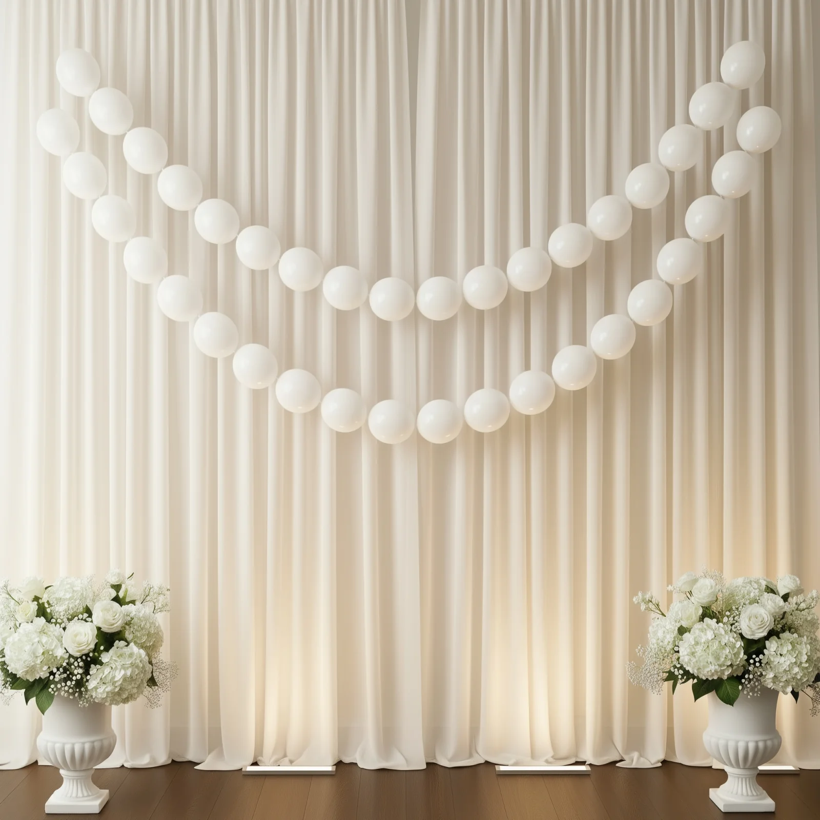 100 Pcs Biodegradable Link Balloons 6" Matte Pastel White, Latex Quick Linking Balloons for Balloon Chains, Garland, Arch, Backdrop & Wall Decor - Image 8