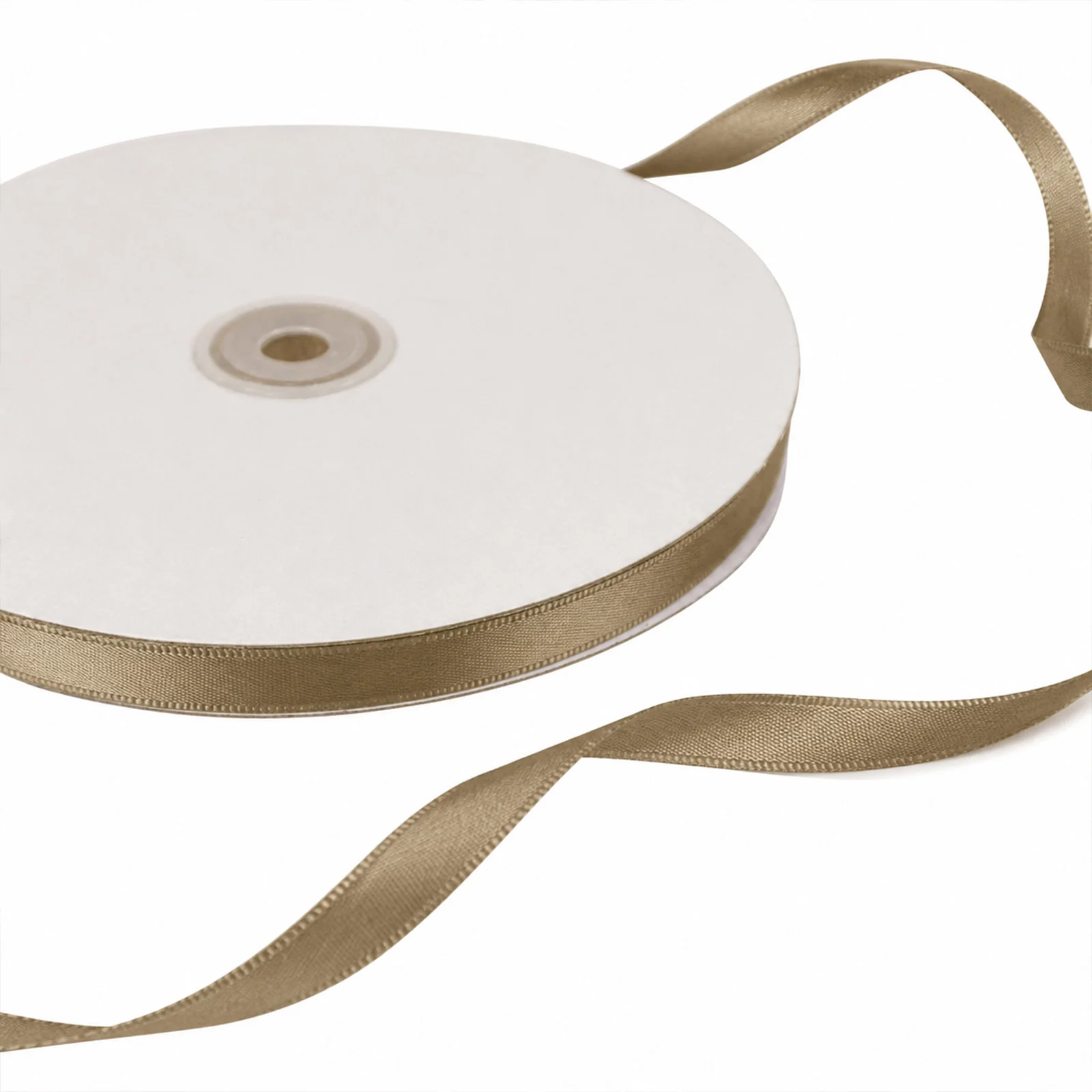 100 Yards 3/8" Champagne Single Face Decorative Satin Ribbon - Image 6