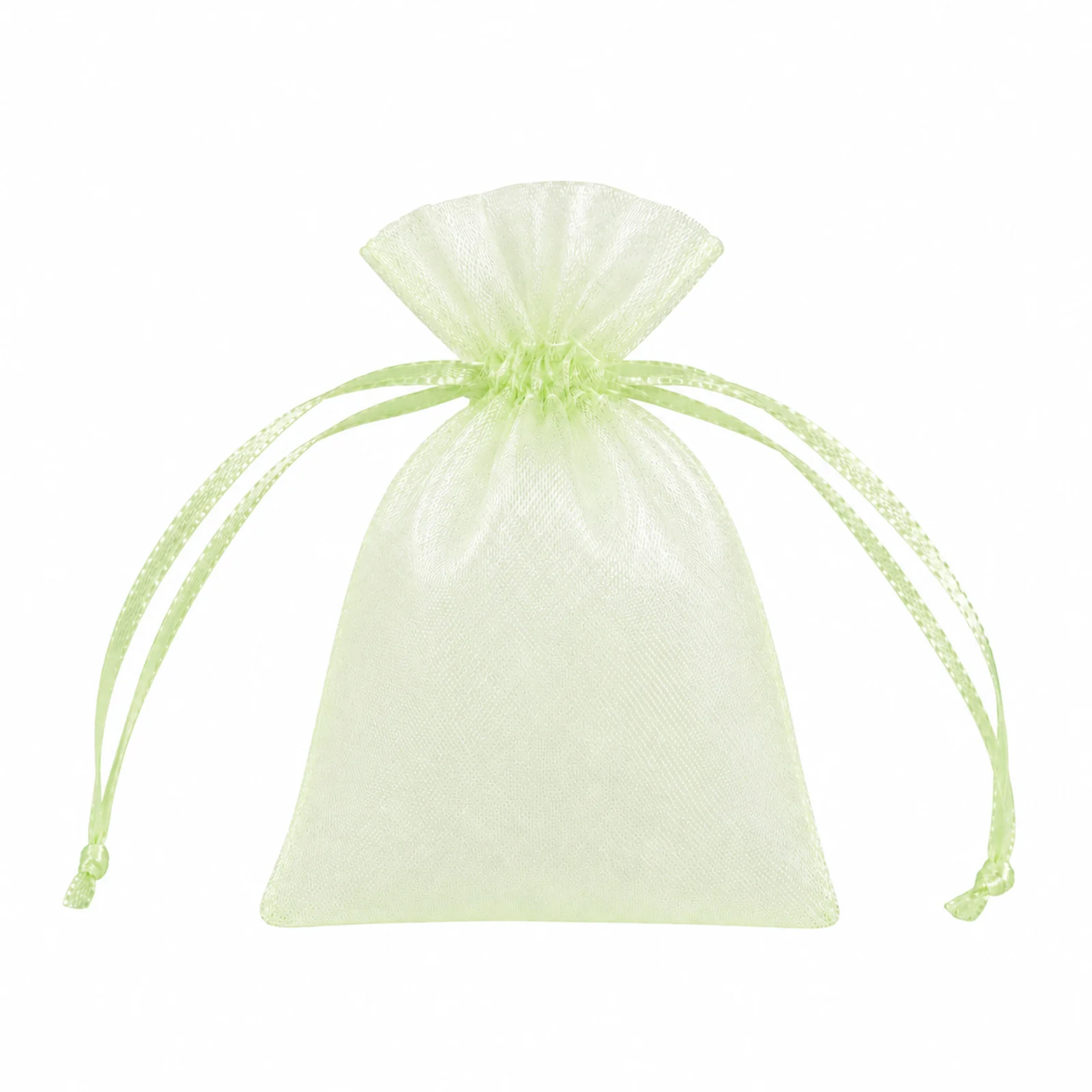 100 Pack Mint Organza Drawstring Gift Bags 3" x 4" – Wedding Party Favor Bags - Image 2