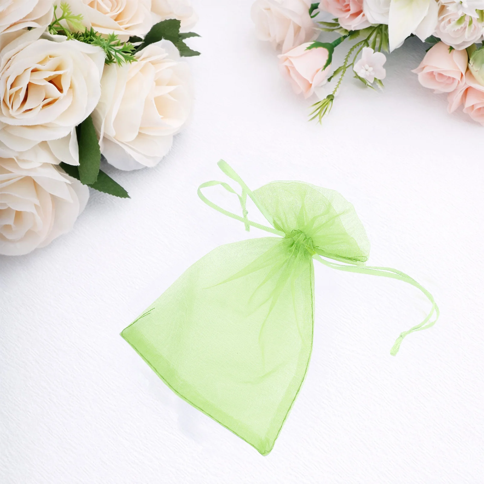 100 Pack Mint Organza Gift Bags with Drawstring, 4" x 6" – Wedding Party Favor Bags - Image 10