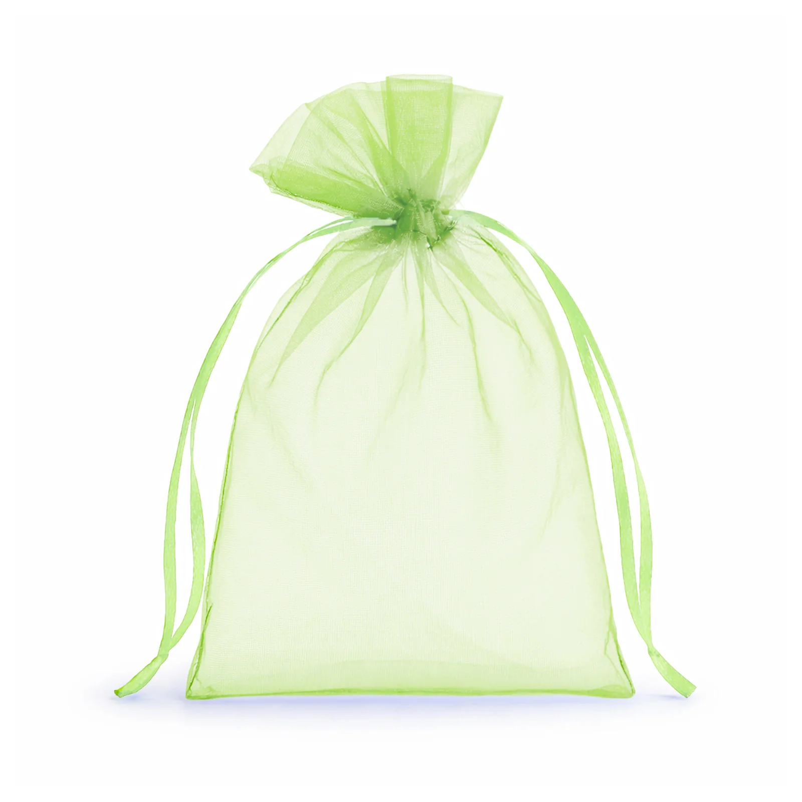 100 Pack Mint Organza Gift Bags with Drawstring, 4" x 6" – Wedding Party Favor Bags - Image 2