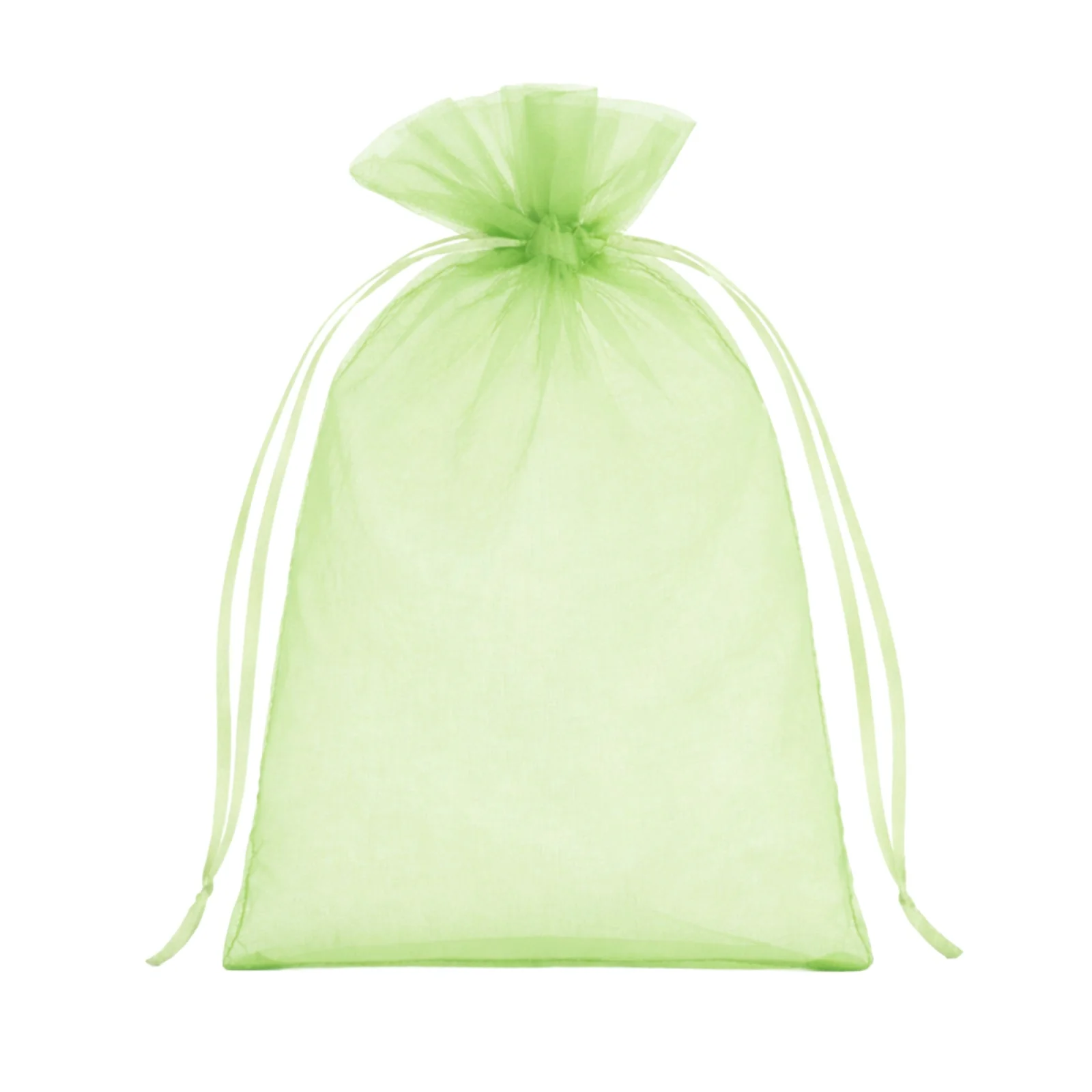 100 Pack Mint Organza Gift Bags with Drawstring, 5" x 7" – Wedding Party Favor Bags - Image 2