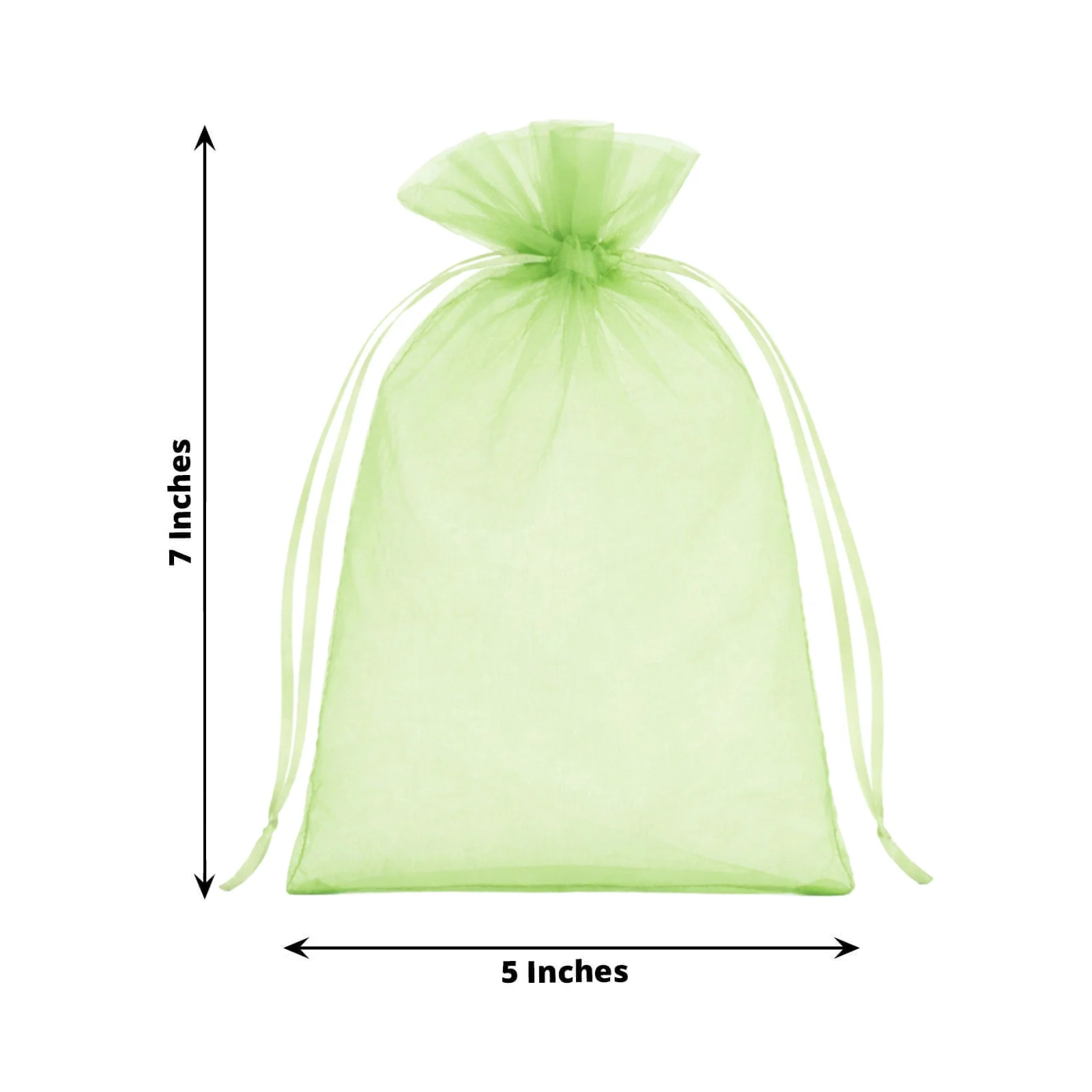 100 Pack Mint Organza Gift Bags with Drawstring, 5" x 7" – Wedding Party Favor Bags - Image 3