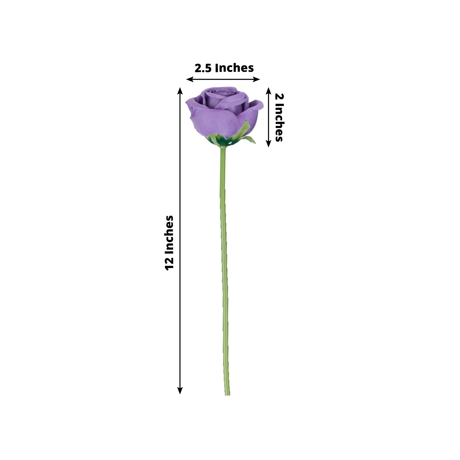 10 Pcs 12" Artificial Silk Roses - Purple, Single Stem Rose for Flower Bouquet Arrangements - Image 3