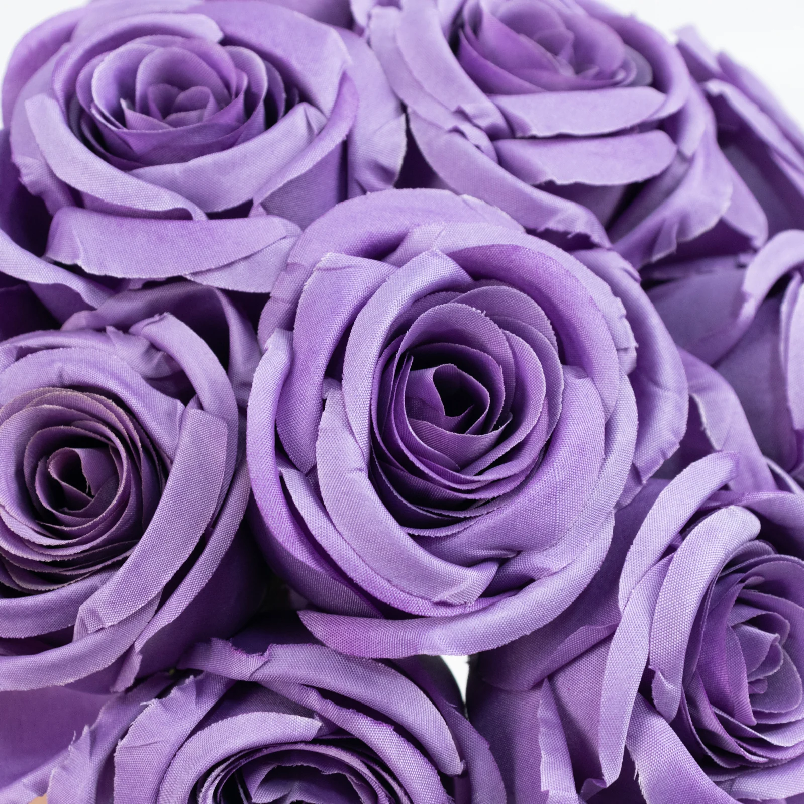 10 Pcs 12" Artificial Silk Roses - Purple, Single Stem Rose for Flower Bouquet Arrangements - Image 7