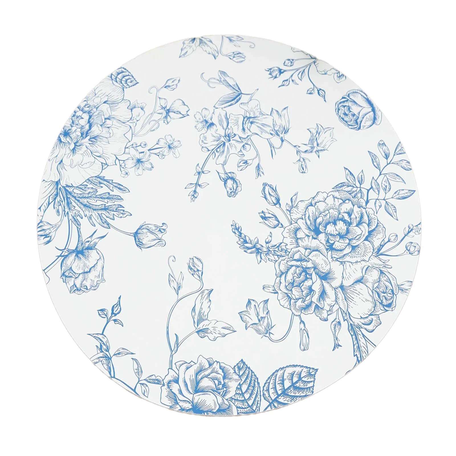 10-Pack Disposable Table Placemats in French Toile Print 13" in Matte White/Blue - Chic Floral Cardboard Placemats for Stylish Table Setting - Image 10