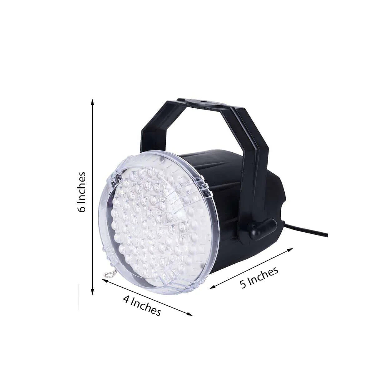 10W White 62 LED Stage Backdrop Uplight, Bright Strobe Spotlight With Brackets - Image 3