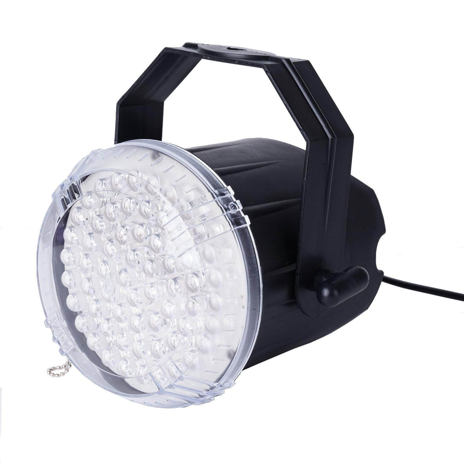 10W White 62 LED Stage Backdrop Uplight, Bright Strobe Spotlight With Brackets - Image 7
