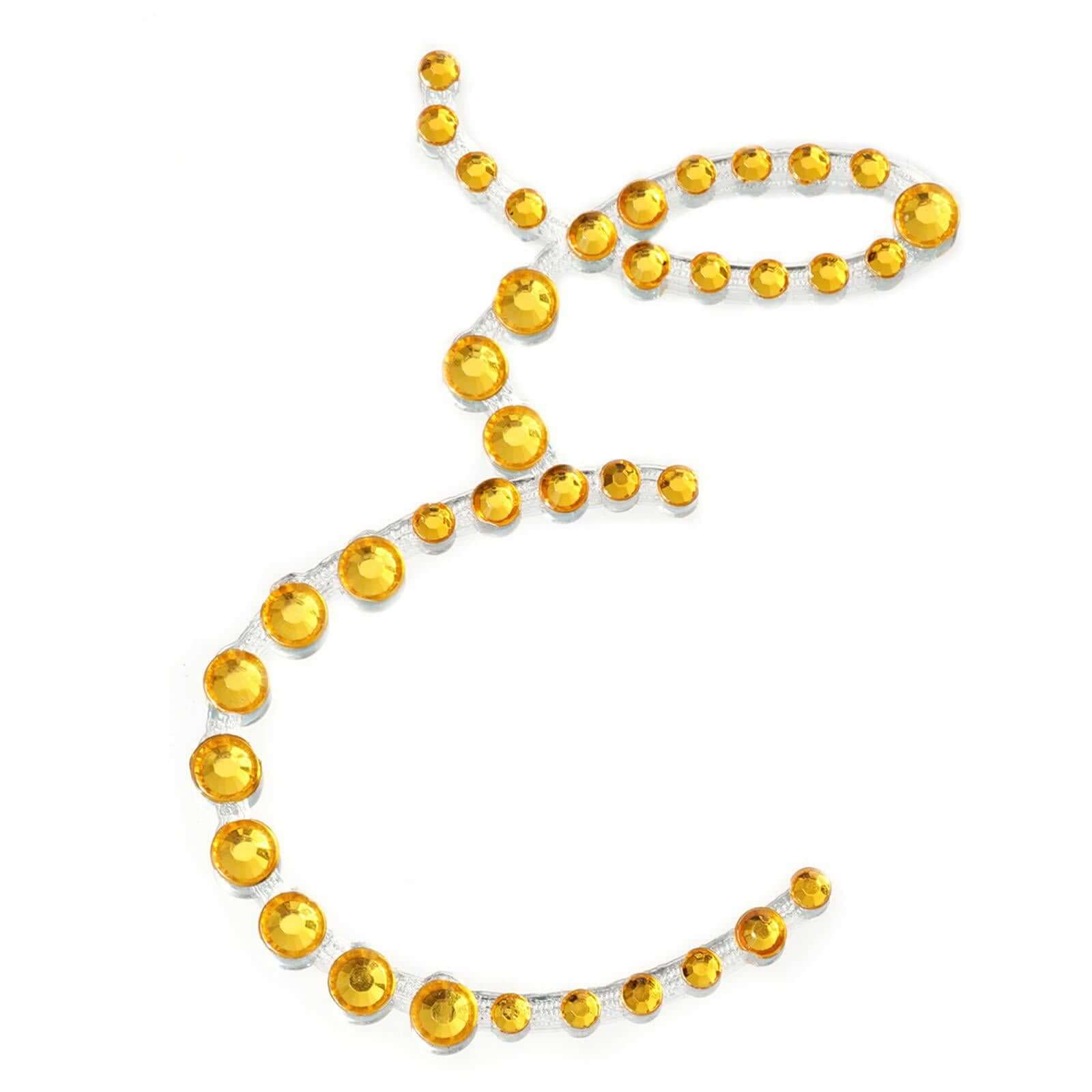 12 Pack | 1.5" Gold Rhinestone Monogram Letter Jewel Sticker Self Adhesive DIY Diamond Decor - and - Image 14