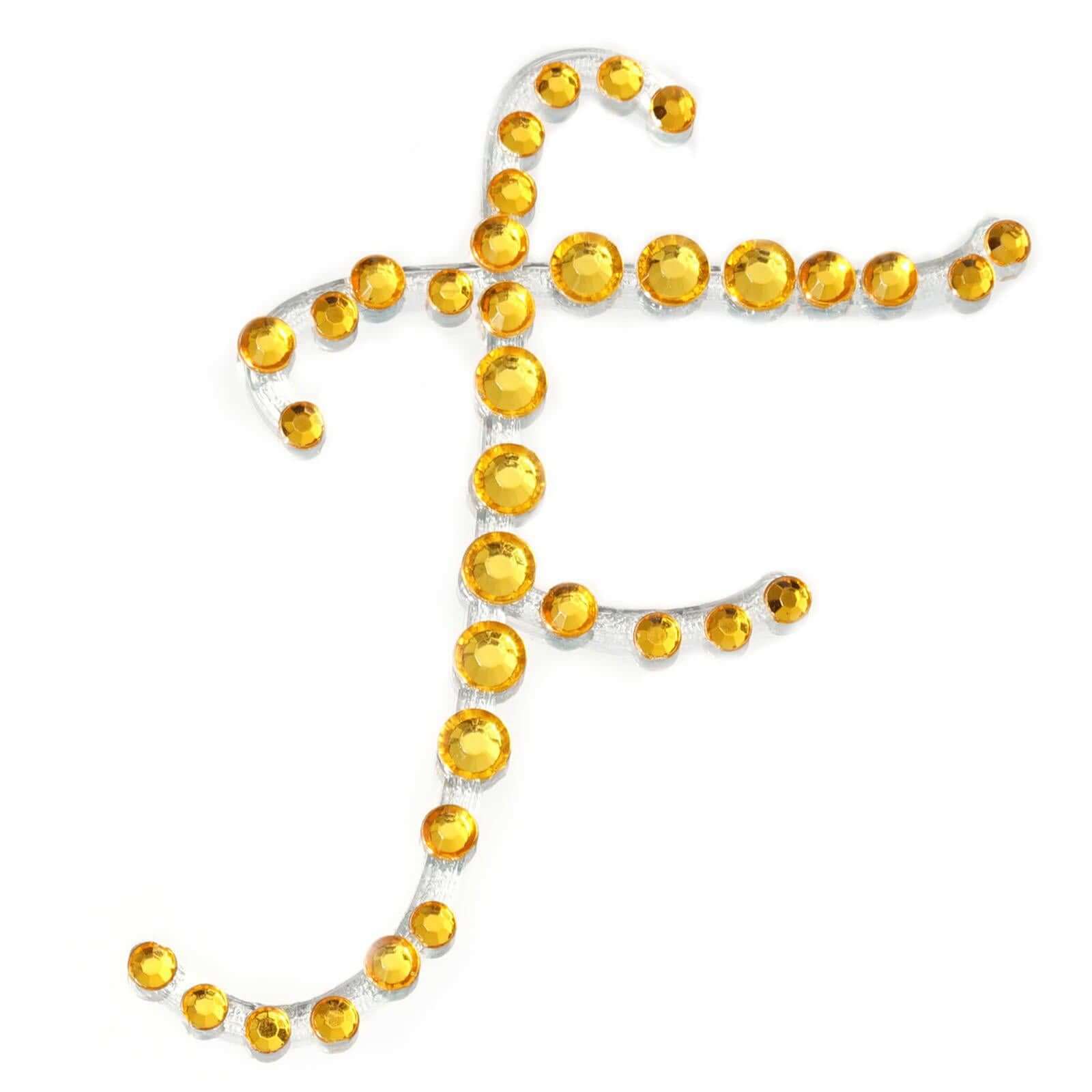 12 Pack | 1.5" Gold Rhinestone Monogram Letter Jewel Sticker Self Adhesive DIY Diamond Decor - and - Image 15