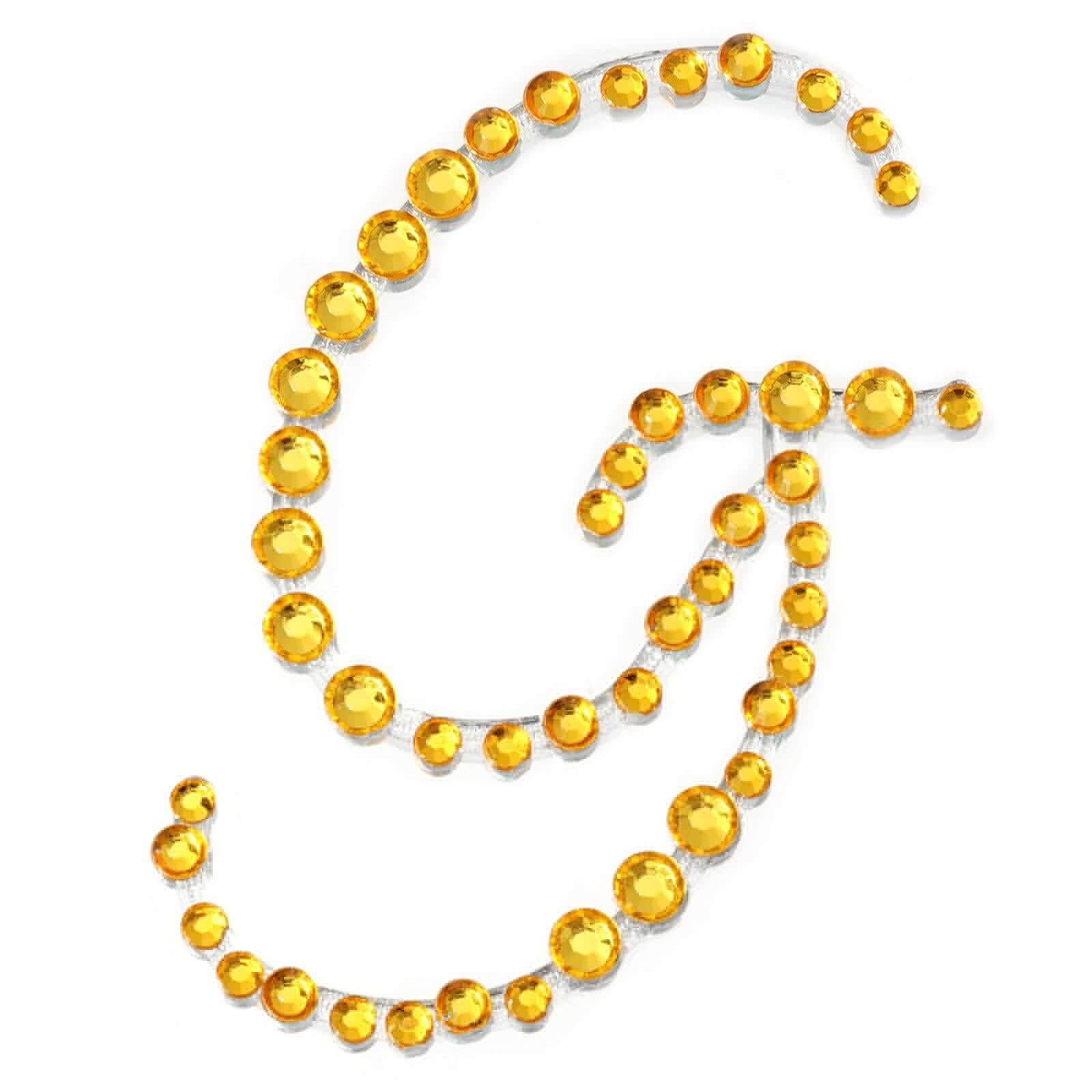 12 Pack | 1.5" Gold Rhinestone Monogram Letter Jewel Sticker Self Adhesive DIY Diamond Decor - and - Image 16