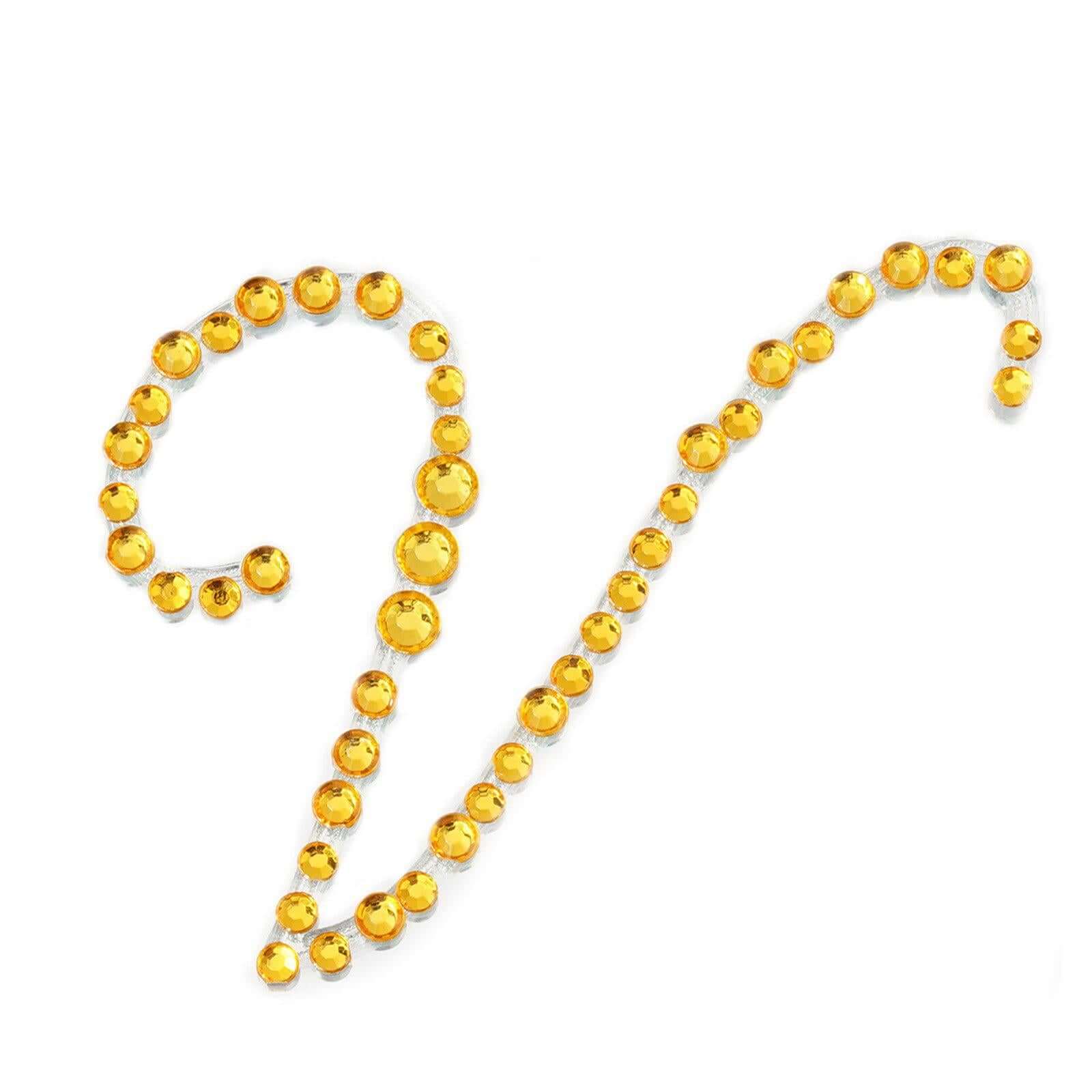 12 Pack | 1.5" Gold Rhinestone Monogram Letter Jewel Sticker Self Adhesive DIY Diamond Decor - and - Image 31