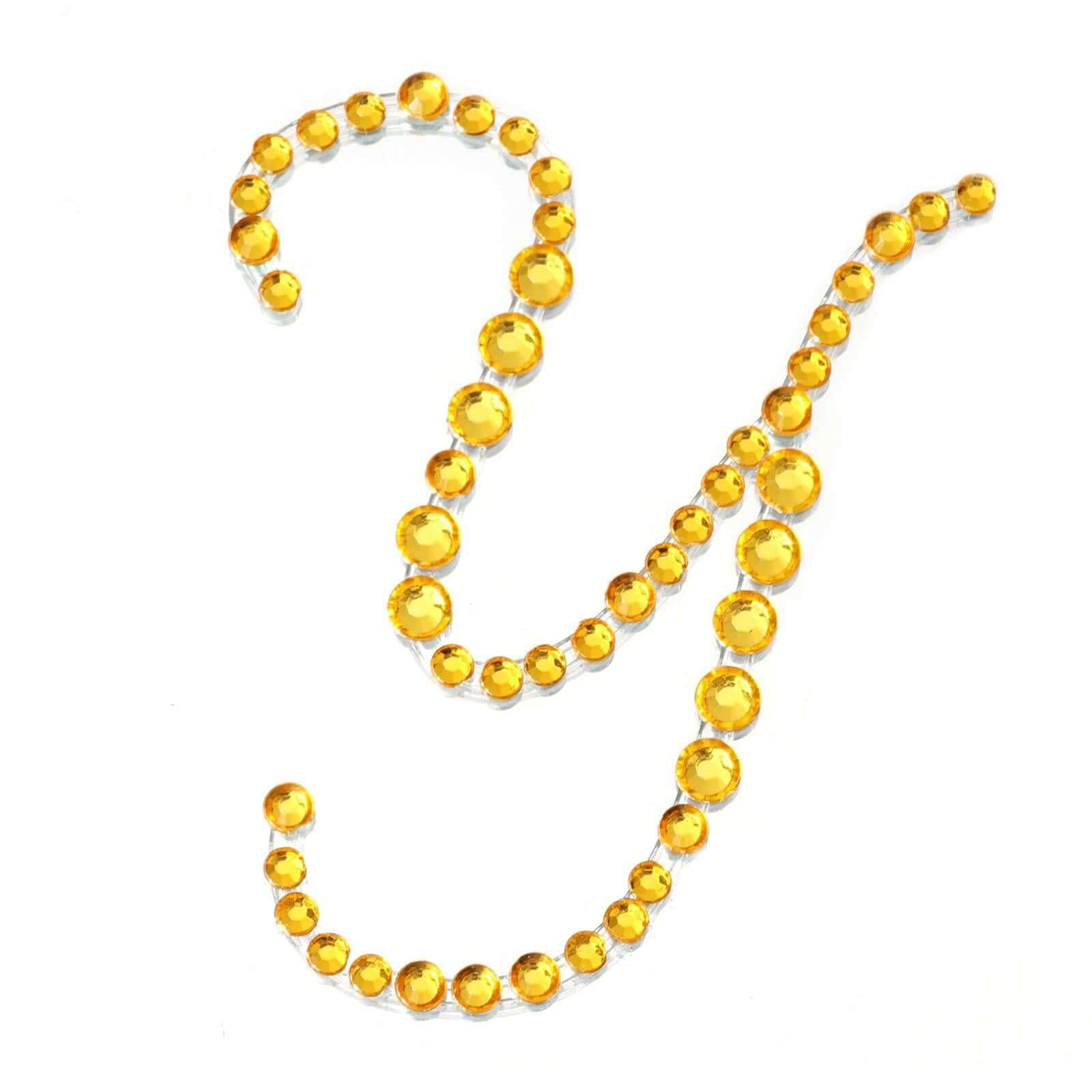 12 Pack | 1.5" Gold Rhinestone Monogram Letter Jewel Sticker Self Adhesive DIY Diamond Decor - and - Image 34