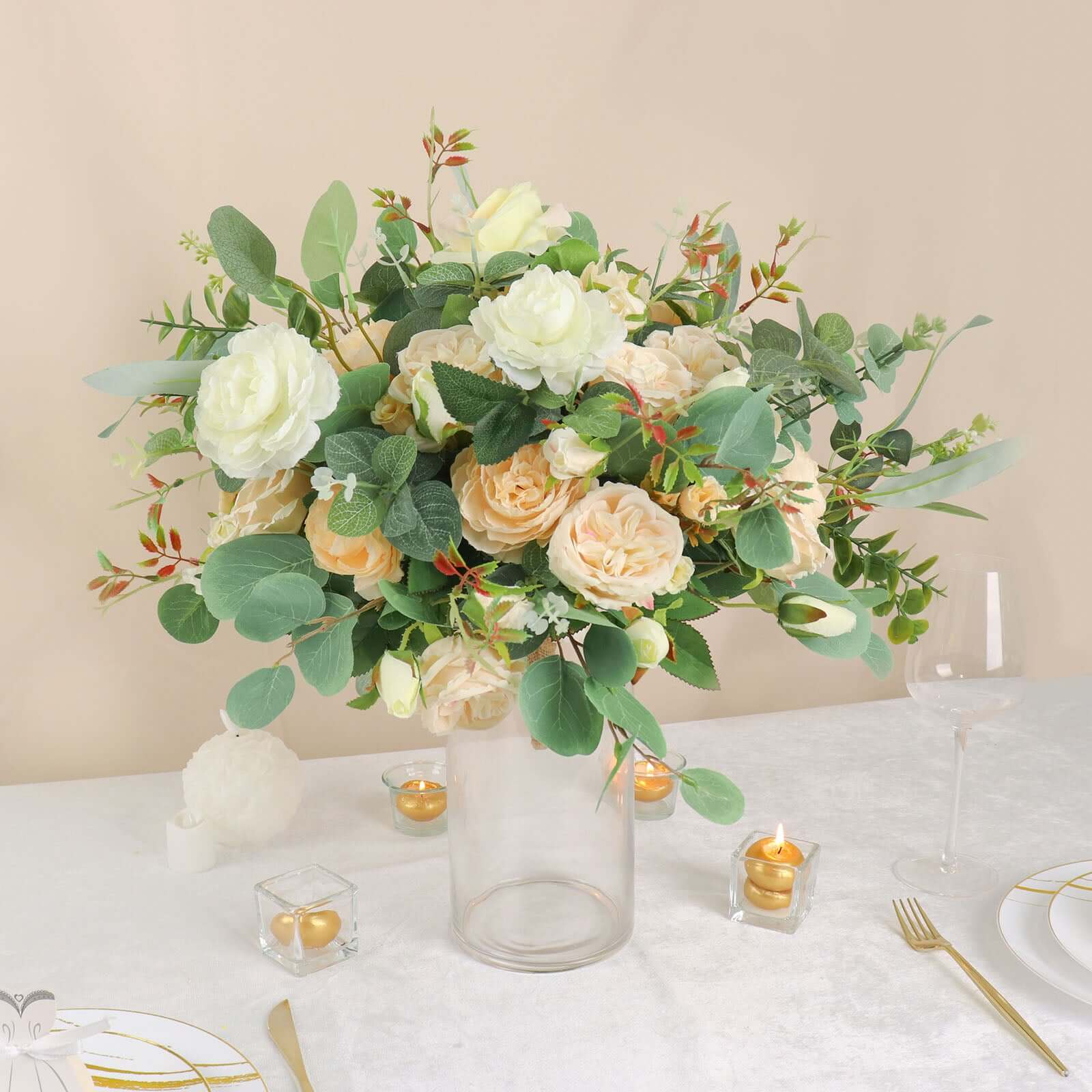 12-Pack Glass Flower Vases Cylinder Design Heavy Duty Clear - Stylish Centerpieces for Weddings 10" - Image 7