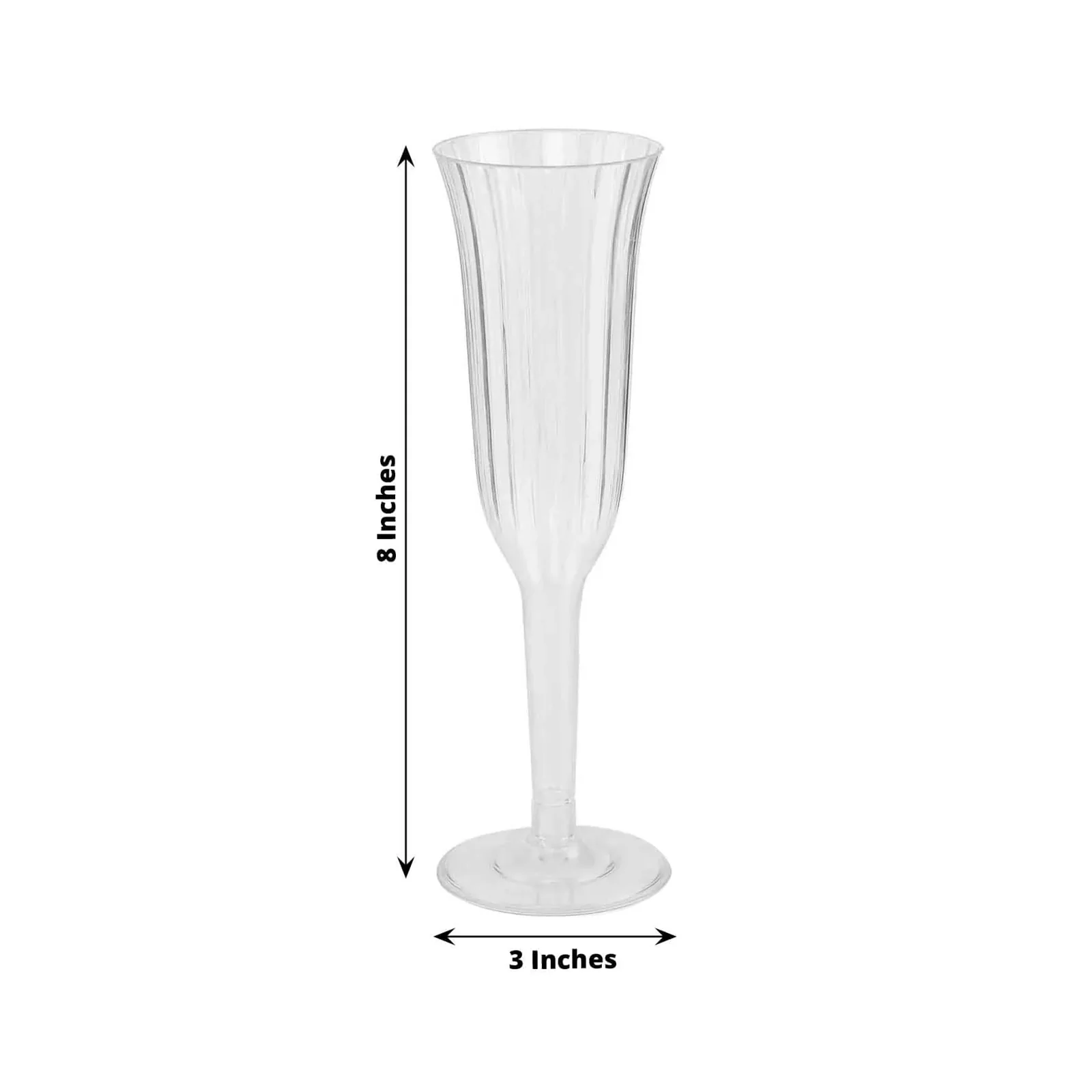 12-Pack Plastic Champagne Flutes Clear Flared Design - Lightweight Disposable Toasting Glasses 6oz - Image 3