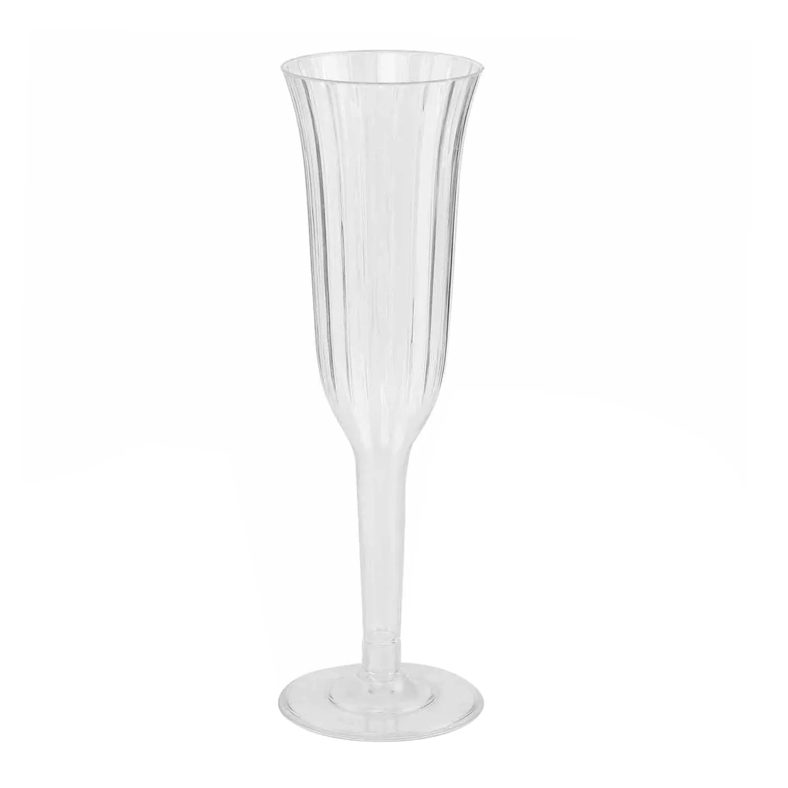 12-Pack Plastic Champagne Flutes Clear Flared Design - Lightweight Disposable Toasting Glasses 6oz - Image 7