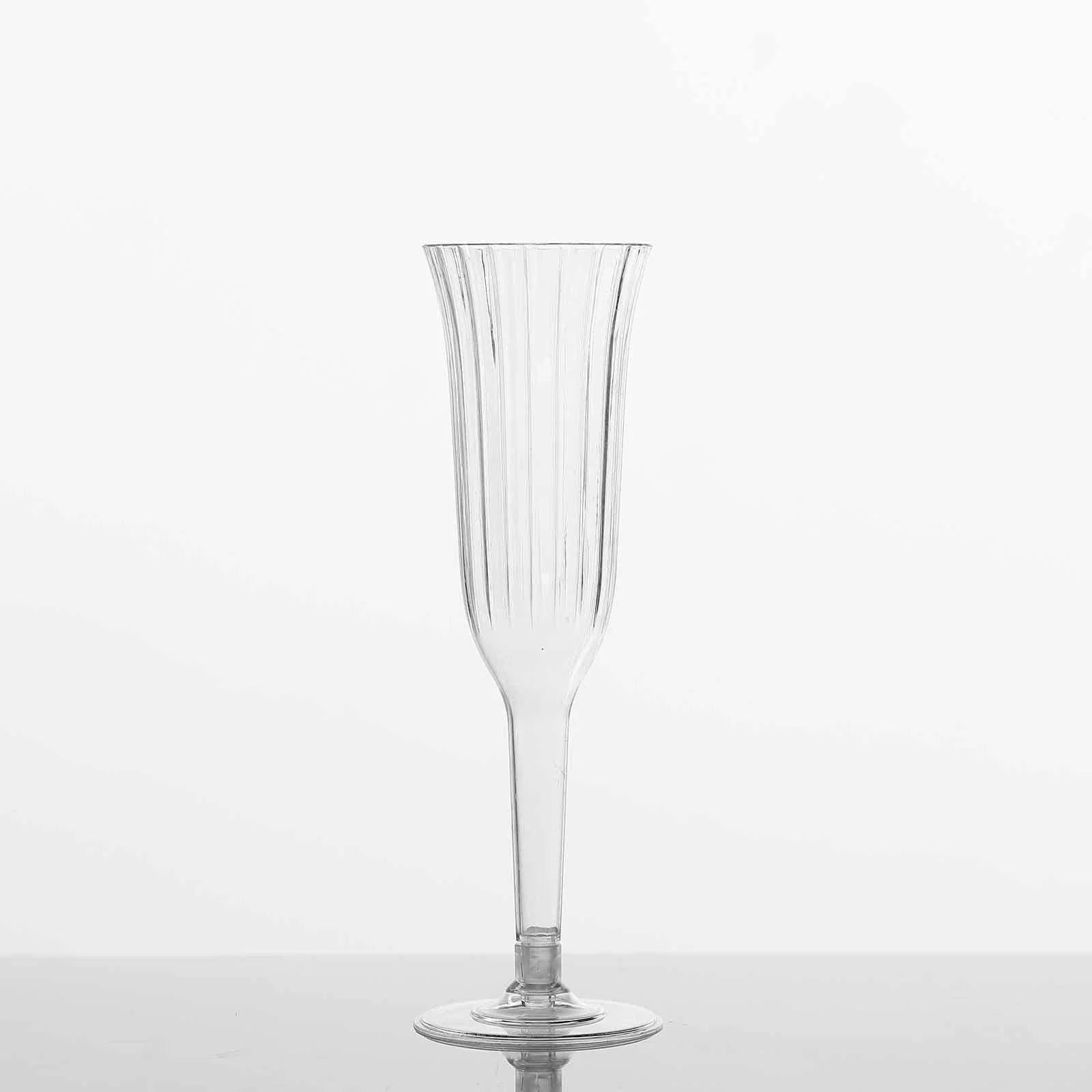 12-Pack Plastic Champagne Flutes Clear Flared Design - Lightweight Disposable Toasting Glasses 6oz - Image 9
