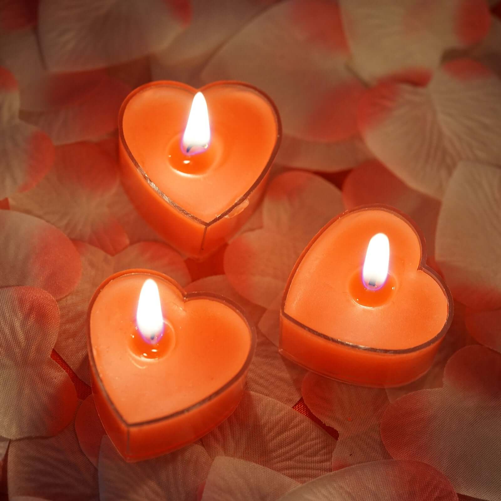 12-Pack Tealight Candles Heart Shaped Design Red - Valentines Decor for Romantic Settings Mini - Image 2