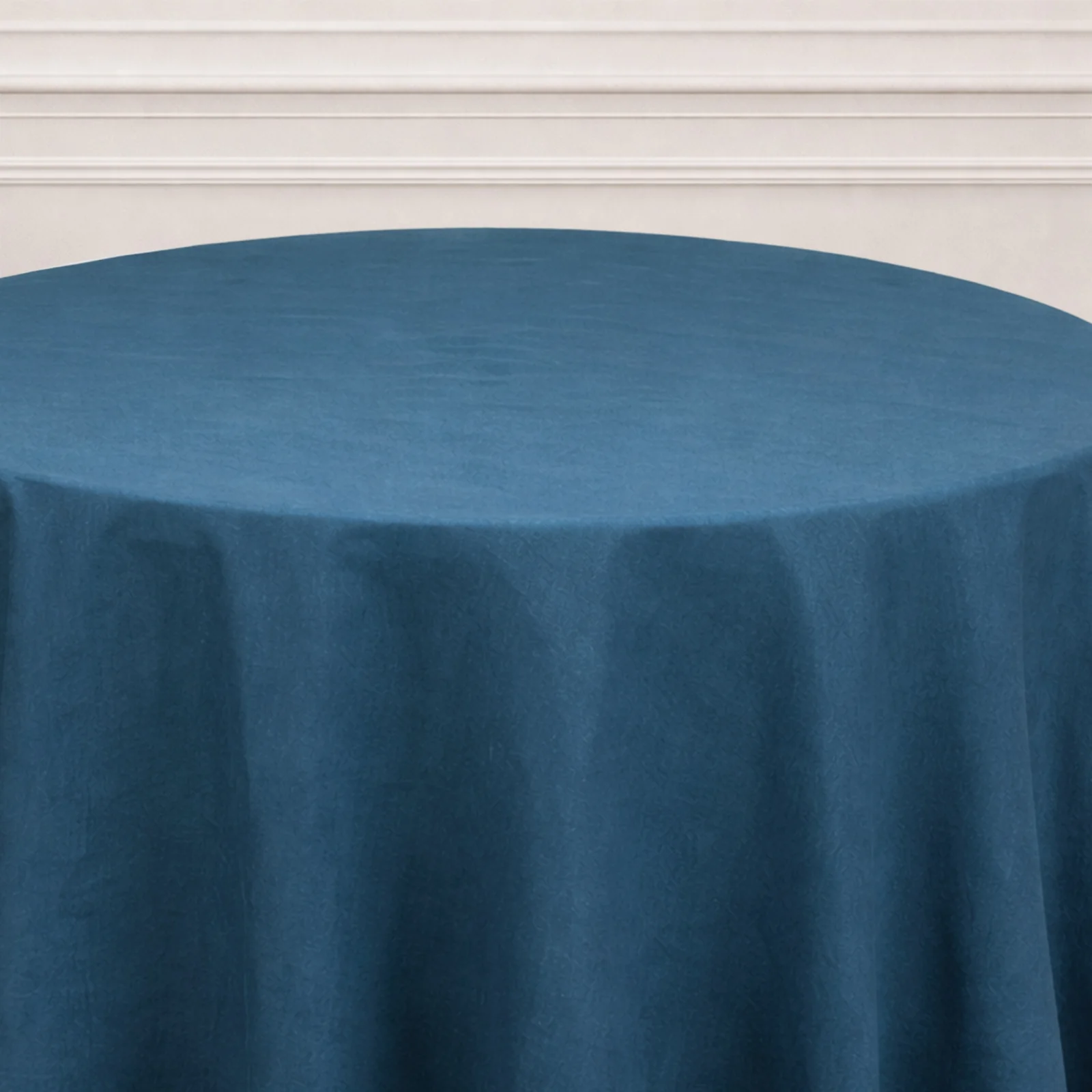 120" Polyester Round Tablecloth – Denim Blue with Seamless Faux Denim Design for Stylish Gatherings - Image 4