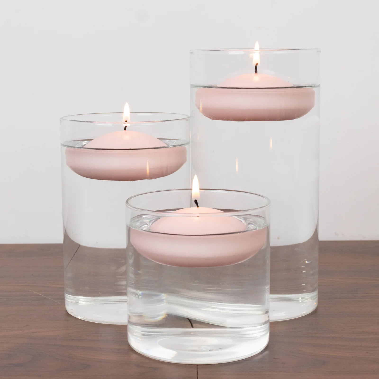 12 Pack 3" Blush Floating Candles, Unscented Dripless Wax Discs for Centerpieces - Image 7