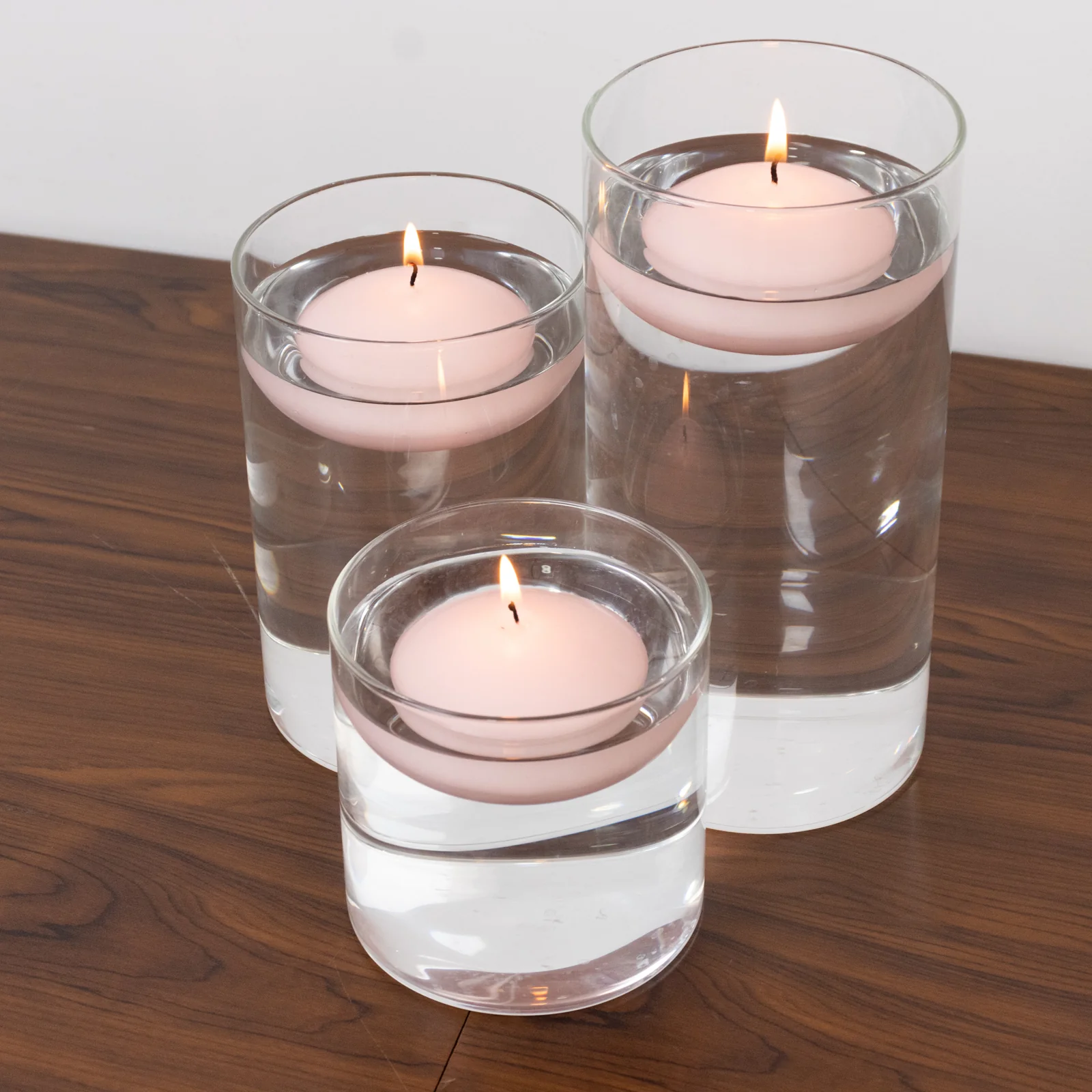 12 Pack 3" Blush Floating Candles, Unscented Dripless Wax Discs for Centerpieces - Image 8