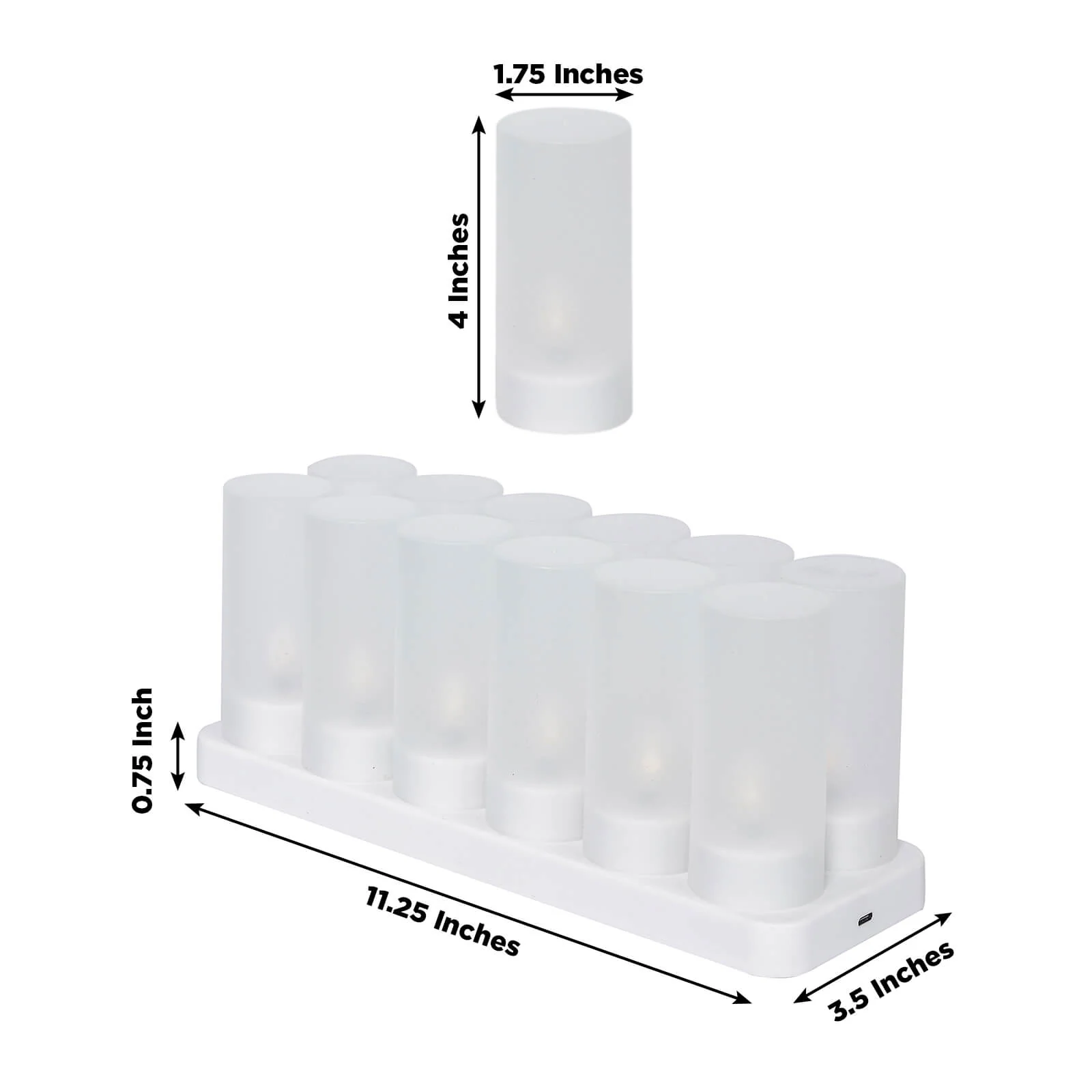 Rechargeable Tea Light Candles 12 Pack, White Flameless LED Candles with Frosted Shades, Remote Timer & Charging Station, Warm White Flickering Effect, 30Hr Runtime - Image 3