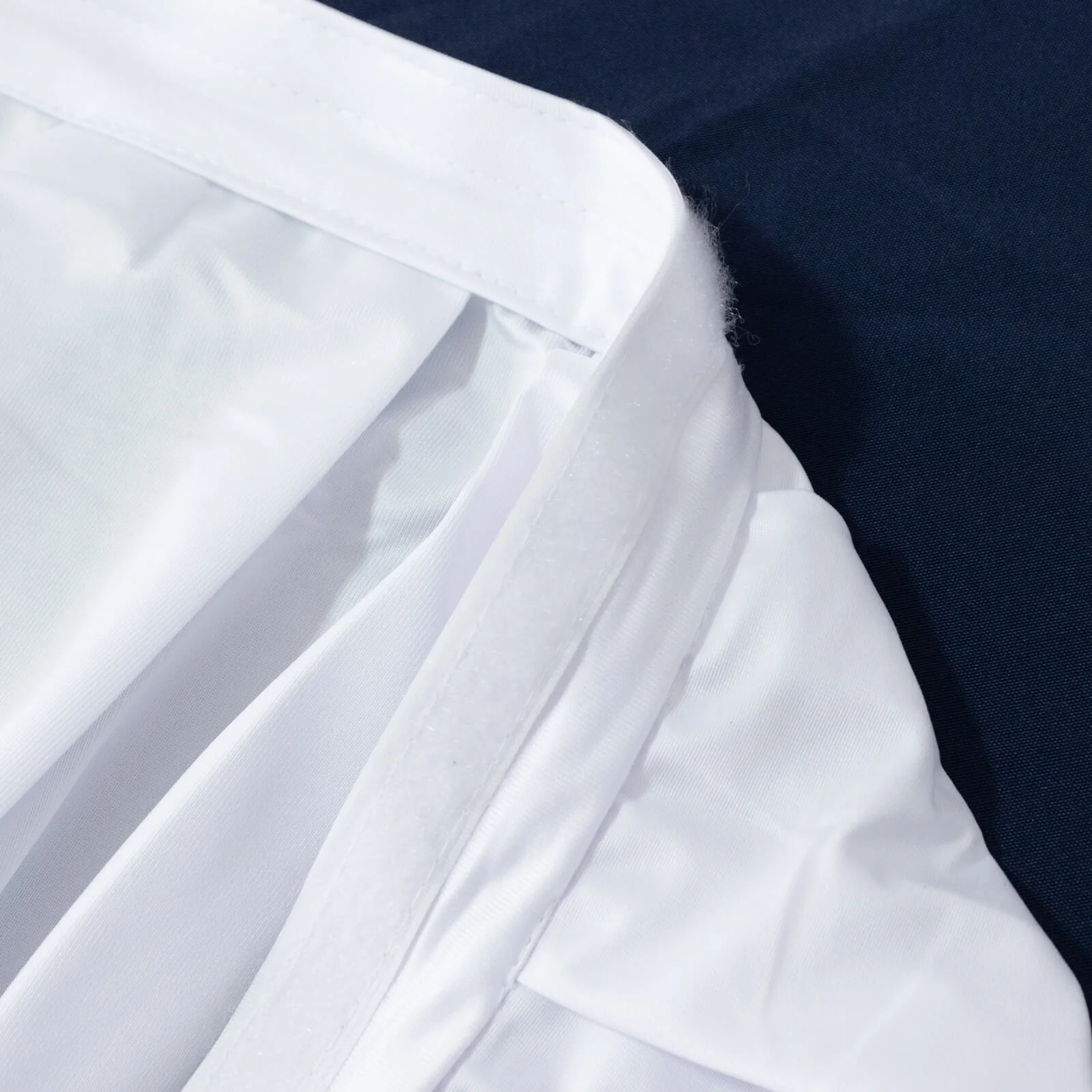 14ft Scuba Table Skirt White - Shirred Pleat Wrinkle Free & Stain Resistant Event Skirting - Image 8