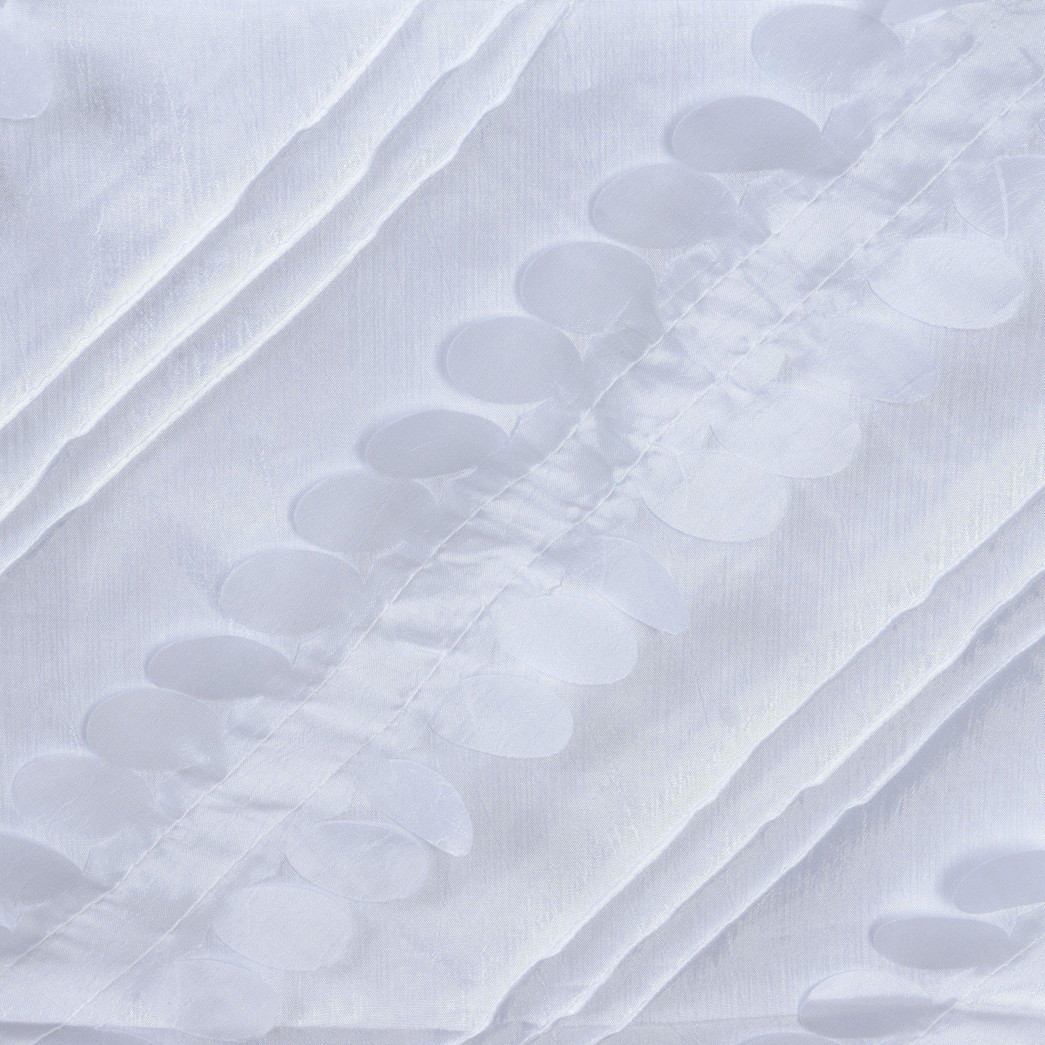 14"x108" White Premium Taffeta Table Runner - Image 2