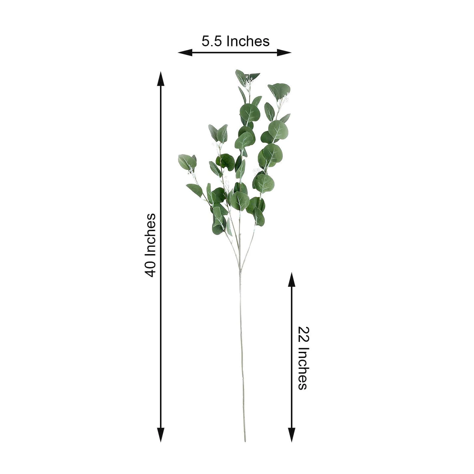 2 Bushes 40" Tall Green Artificial Eucalyptus Branches, Faux Plants - Image 3