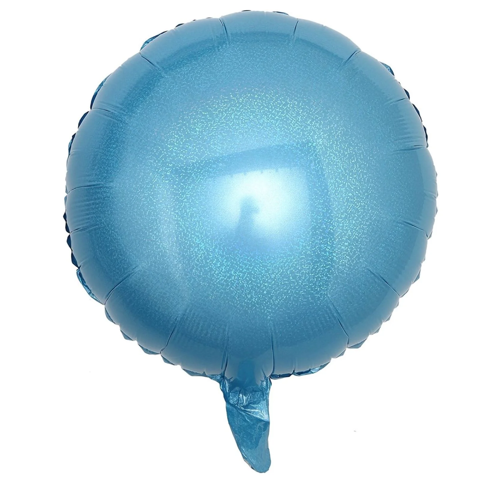 2 Pack 13" Blue Sparkle Aluminium Foil Air Helium 4D Round Orbz Mylar Balloons - Image 9