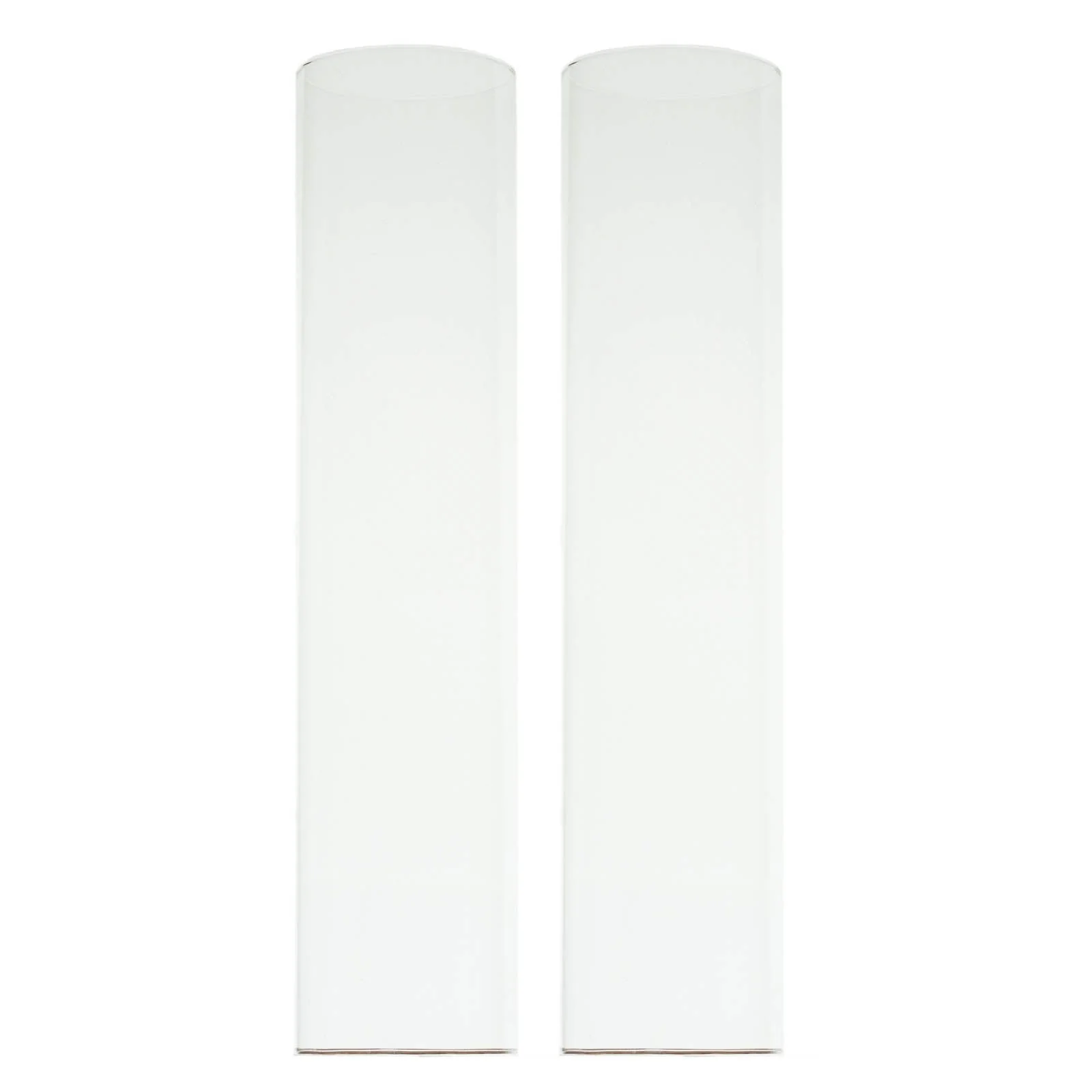 2-Pack Clear Glass Candelabra Shades Open End Hurricane Design - Stylish Table Centerpiece 18" - Image 6