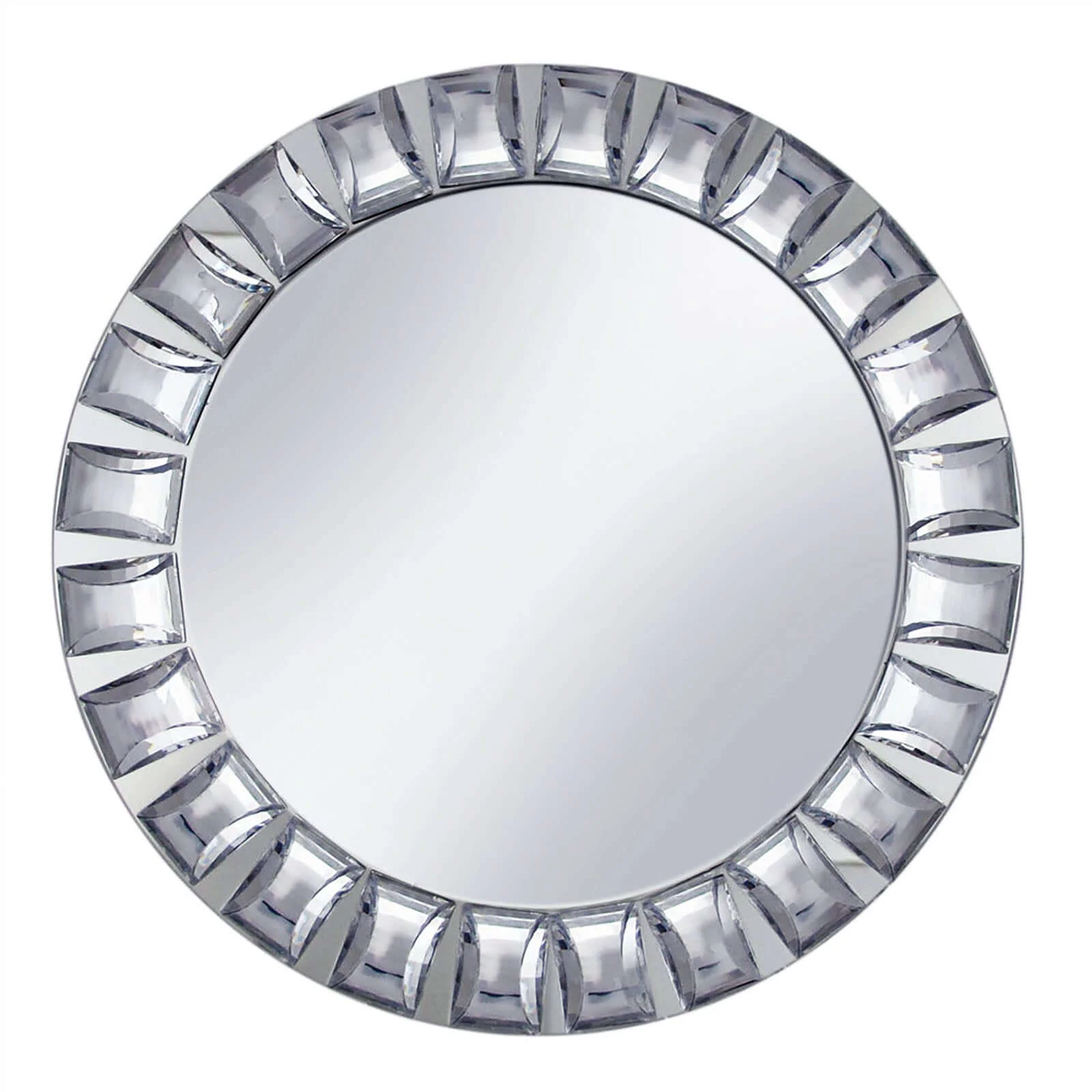 2-Pack Glass Mirror Round Charger Plates 13" in Silver with Jeweled Rim - Premium Decorative Dinner Party Charger Tableware - Image 7