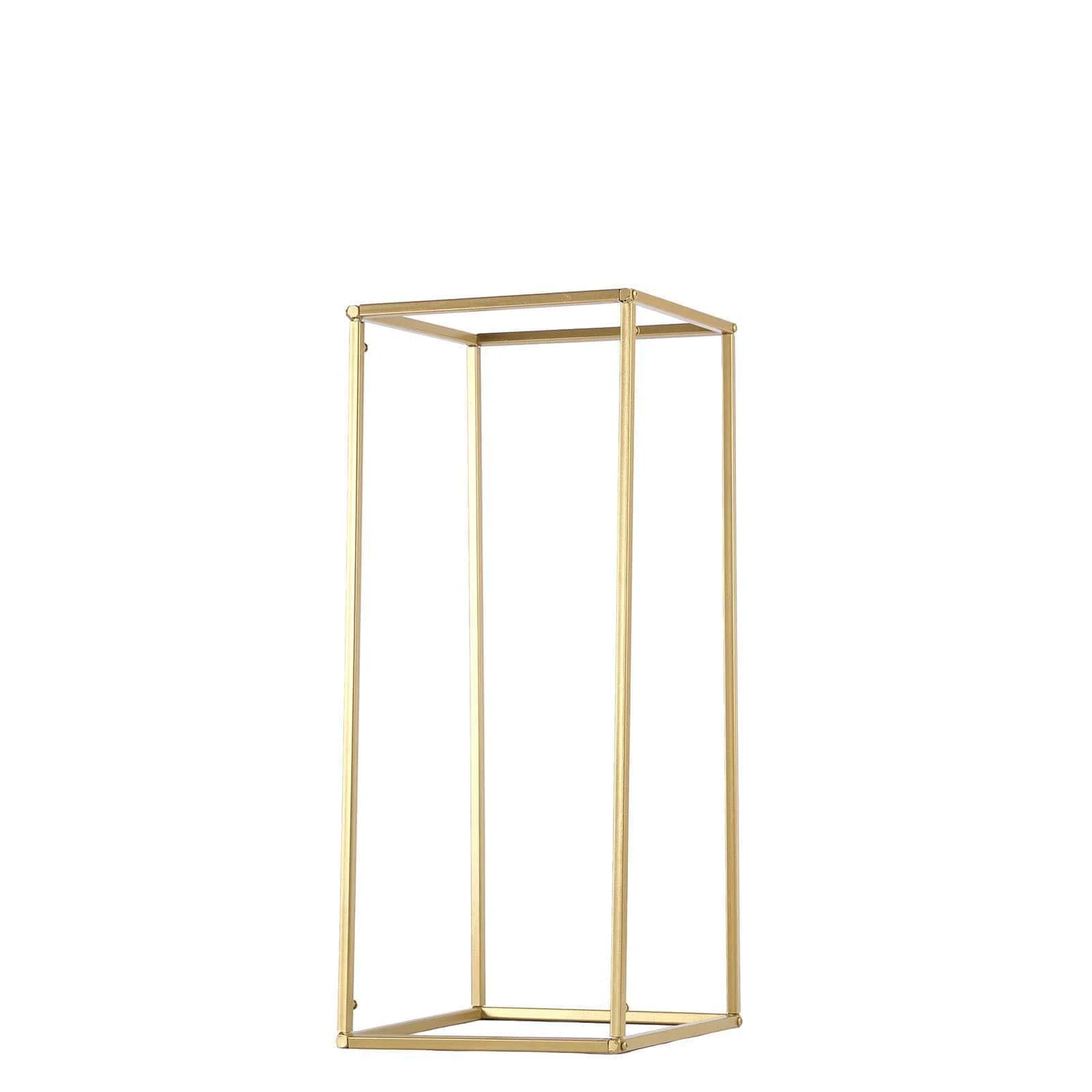 2-Pack Wedding Flower Stand Gold Metal Geometric Column Frame Rectangular - Versatile Floral Pedestal for Sophisticated Arrangements 24" - Image 6