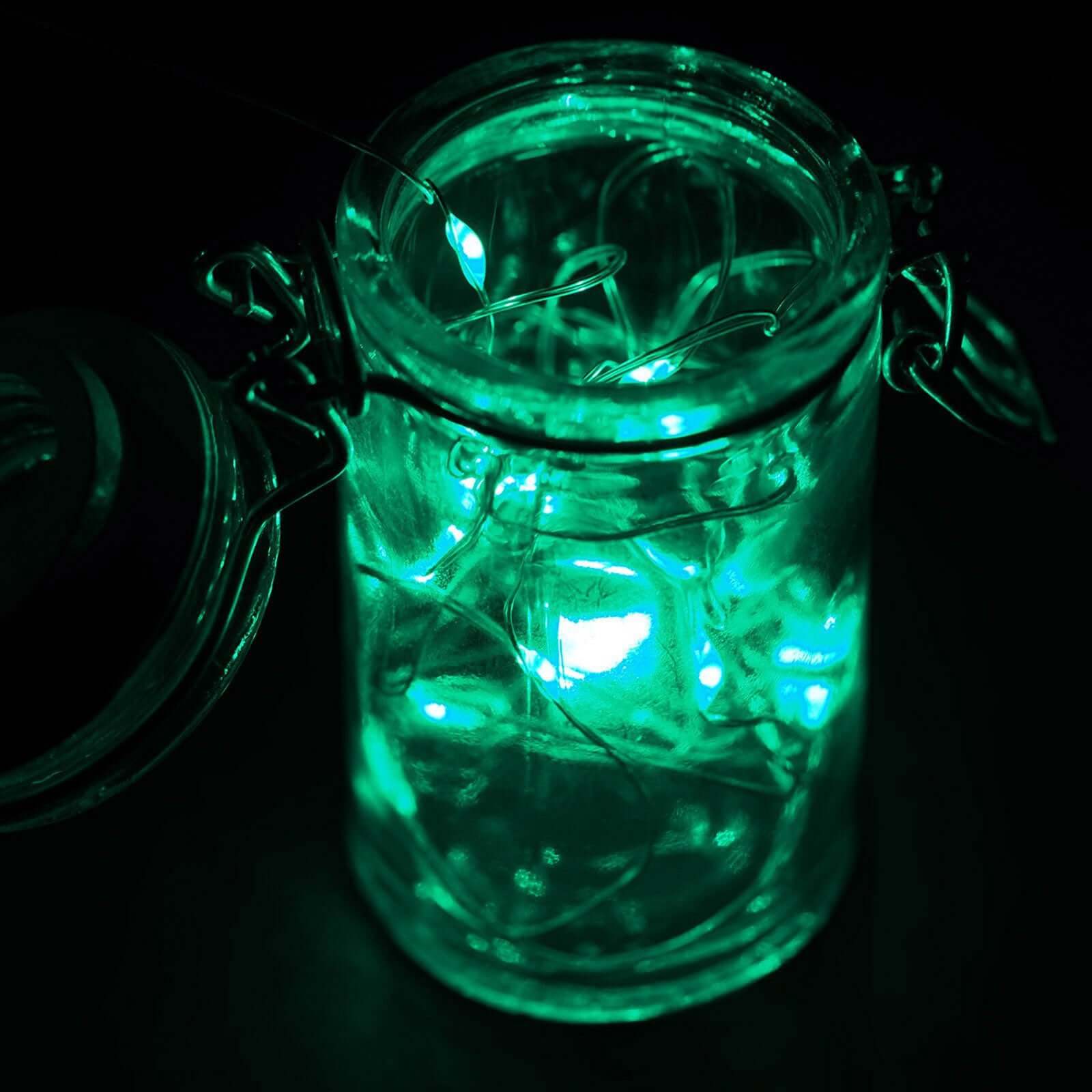 20 LED Micro Fairy String Lights Starry Bright Design Green - Battery Operated Party Accent 90" - Image 2