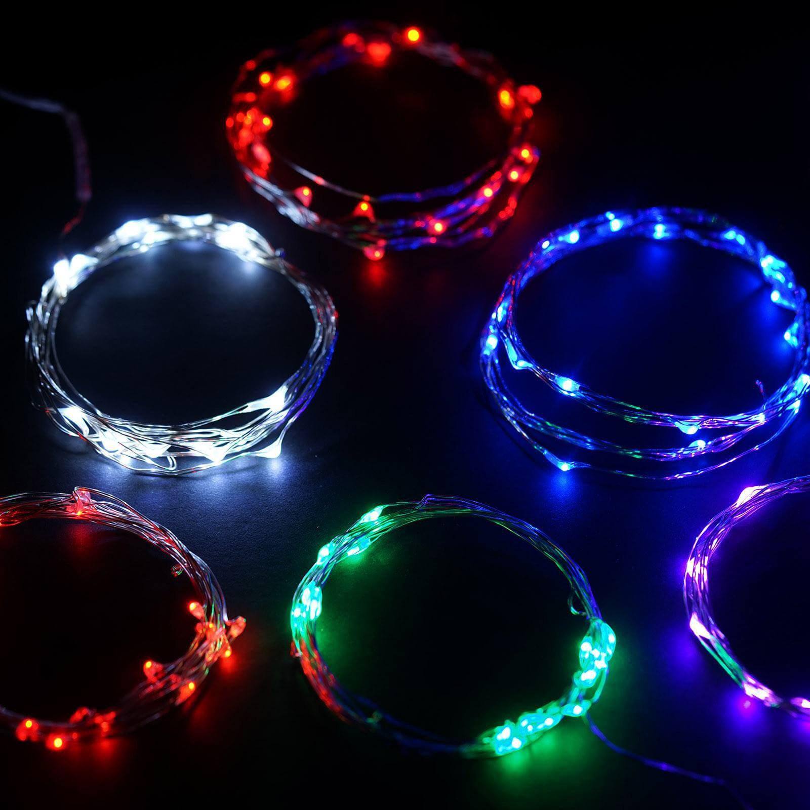 20 LED Micro Fairy String Lights Starry Bright Design Green - Battery Operated Party Accent 90" - Image 8