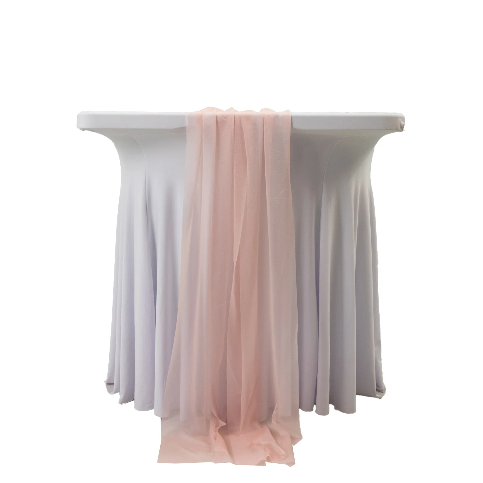 20-Pack 9ft Sheer Table Runners – Blush Shimmer Sheer Drapes, Wrinkle-Free - Image 6