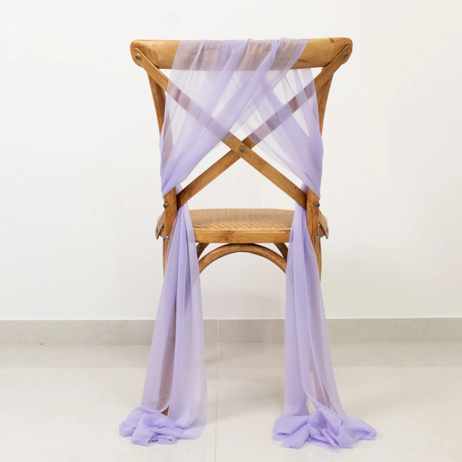 20-Pack Sheer Chair Drape Decor in Lavender Lilac – 9ft Shimmer Sash, Wrinkle-Free - Image 4